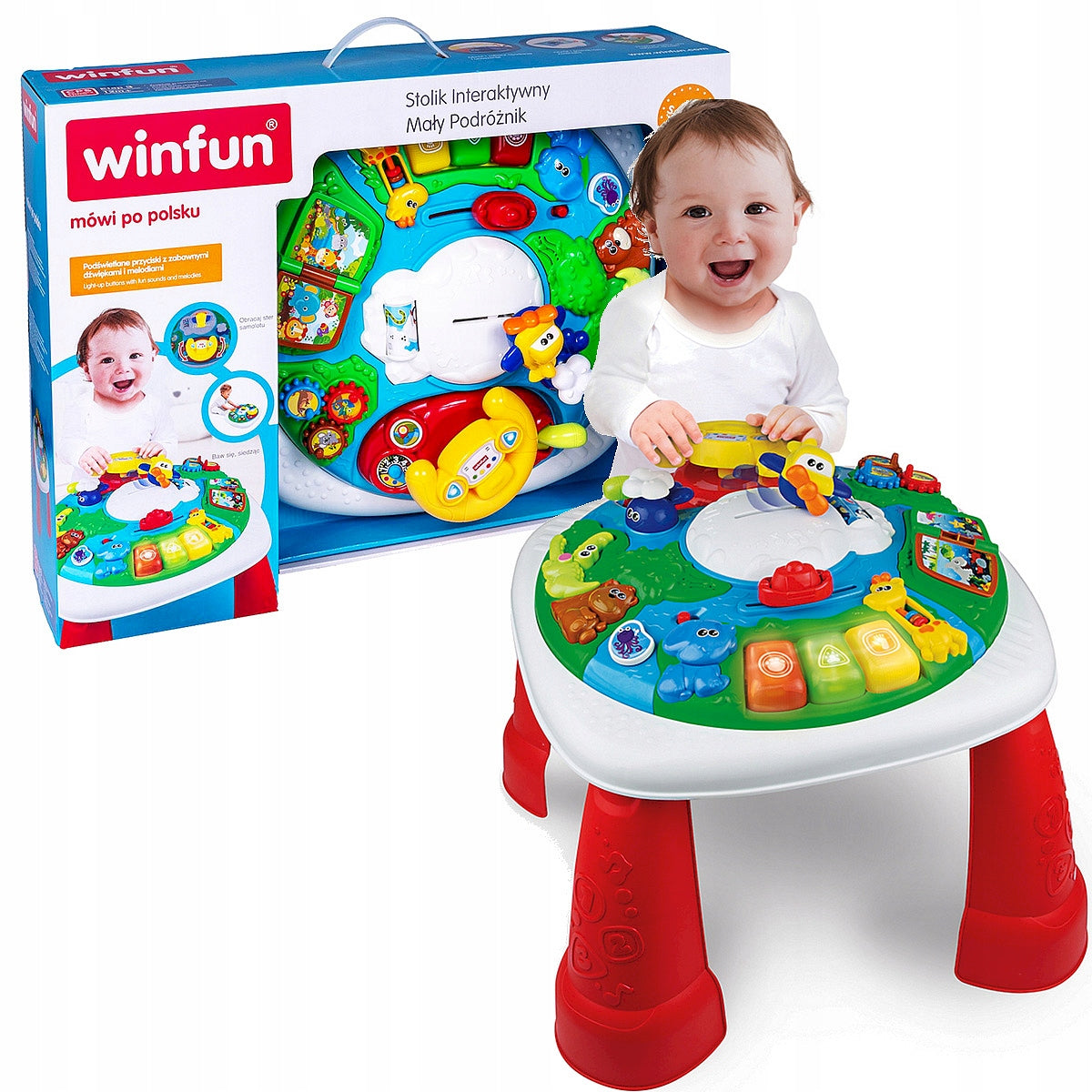 SMILY TABLE SMALL TRAVELER interactive table for toddler +12 months