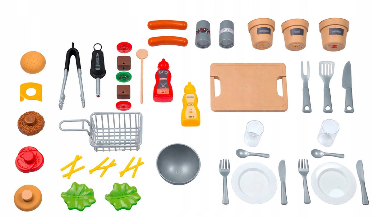 SMOBY GARDEN KITCHEN FOR CHILDREN GRILL SINK LARGE KITCHEN TO PLAY WITH Manufacturer code 312004