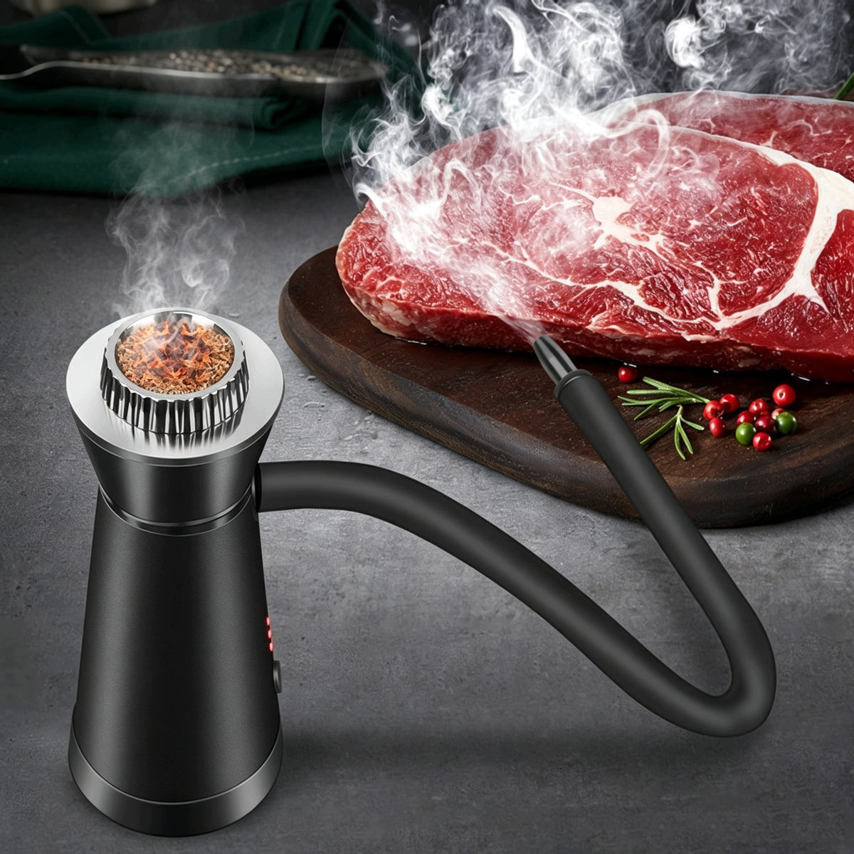 SMOKING GUN FOR FLAVOURING DISHES WITH ALUMINUM BATTERIES Manufacturer code JXG-301-B
