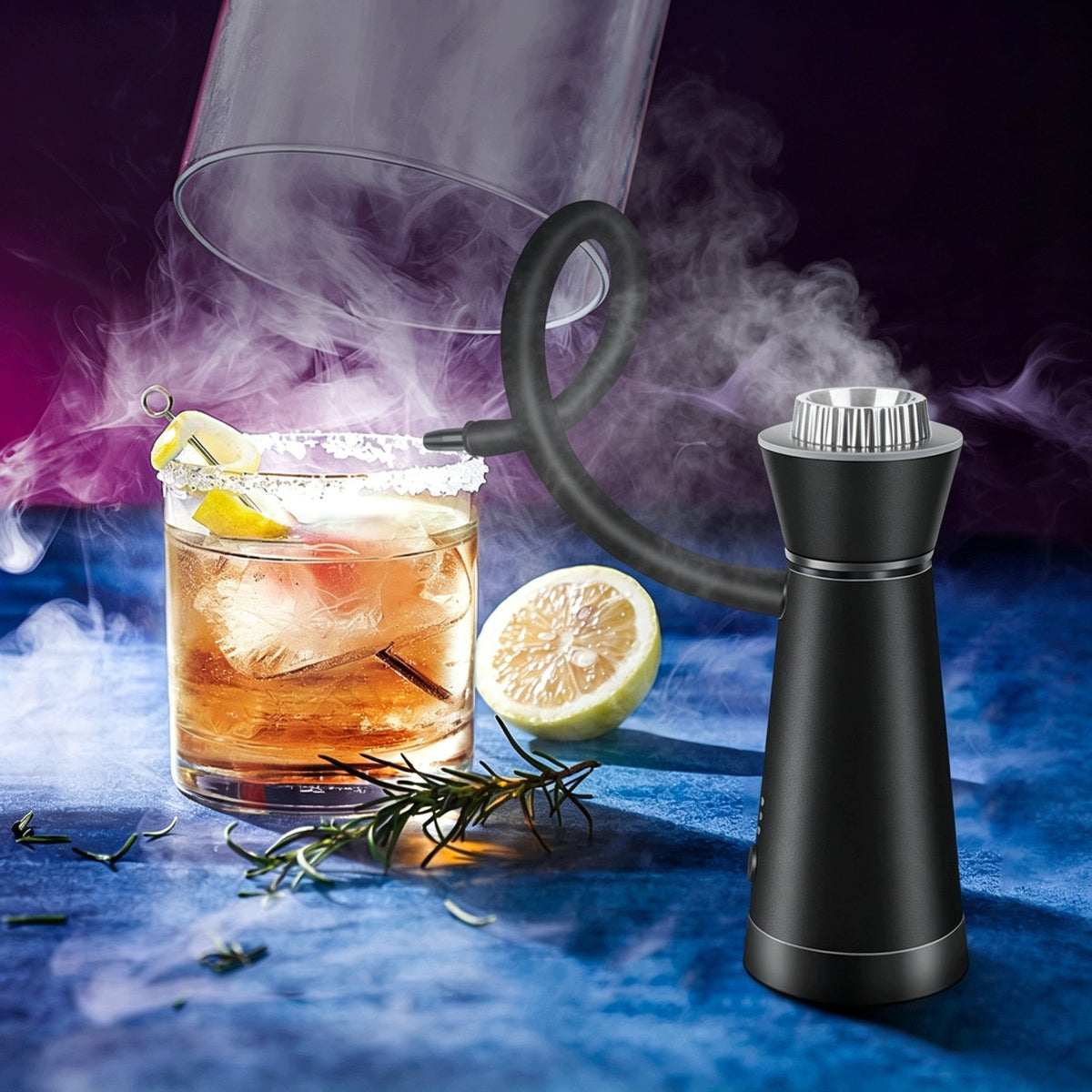 SMOKING GUN FOR FLAVOURING DISHES WITH ALUMINUM BATTERIES Packaging status original