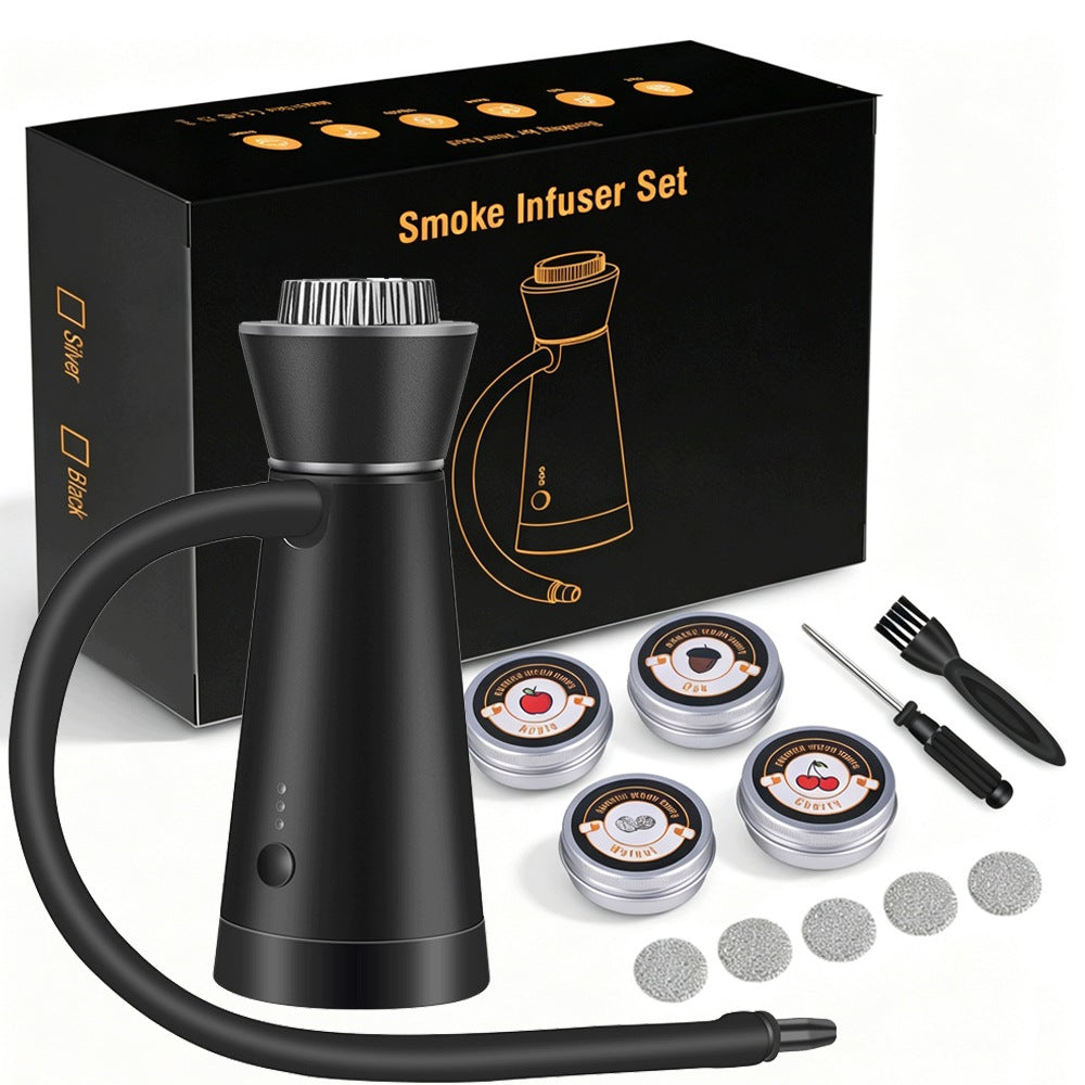 SMOKING GUN FOR FLAVOURING DISHES WITH ALUMINUM BATTERIES