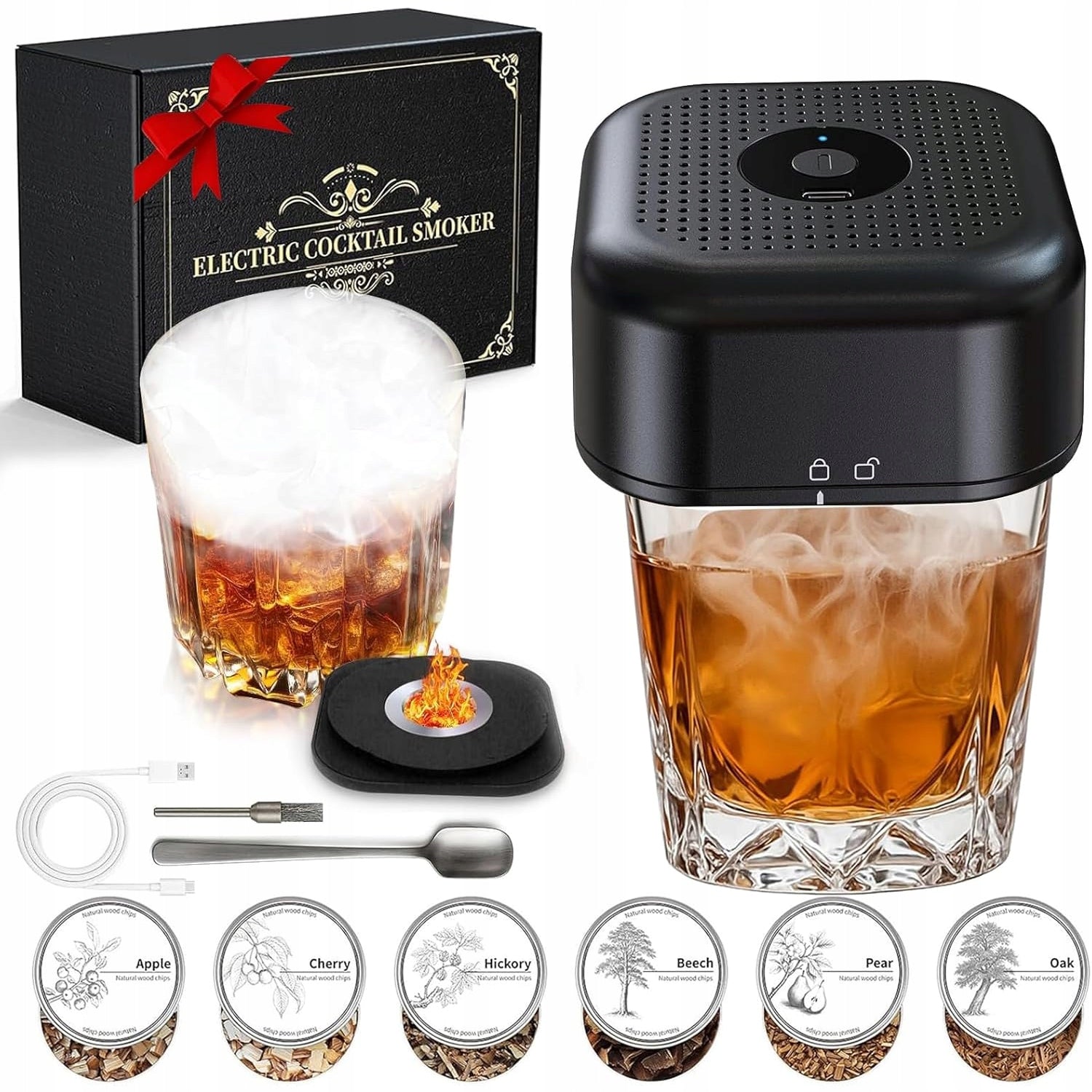 SMOKING SET WHISKEY SMOKER GADGET GIFT FOR HUSBAND MAN BOYFRIEND