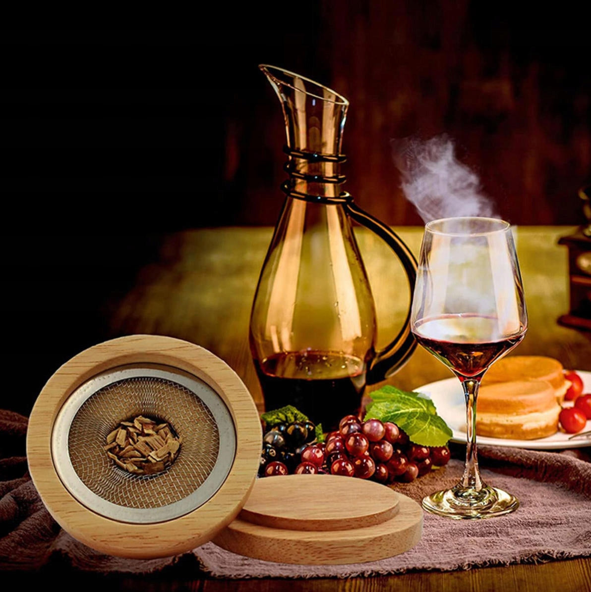 SMOKING SET WHISKY SMOKER WOOD GIFT for boyfriend and husband Manufacturer code ZESTAW DO PALENIA WHISKY