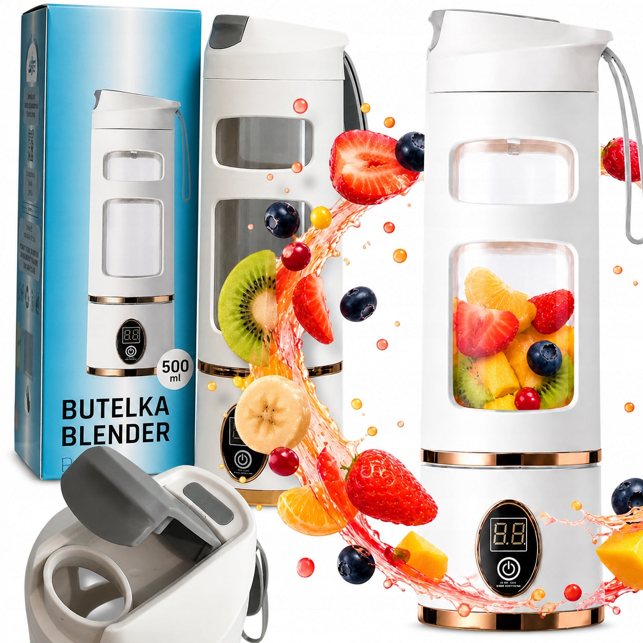 SMOOTHIE COCKTAIL BLENDER JUICE WIRELESS PORTABLE TRAVEL 500 ml