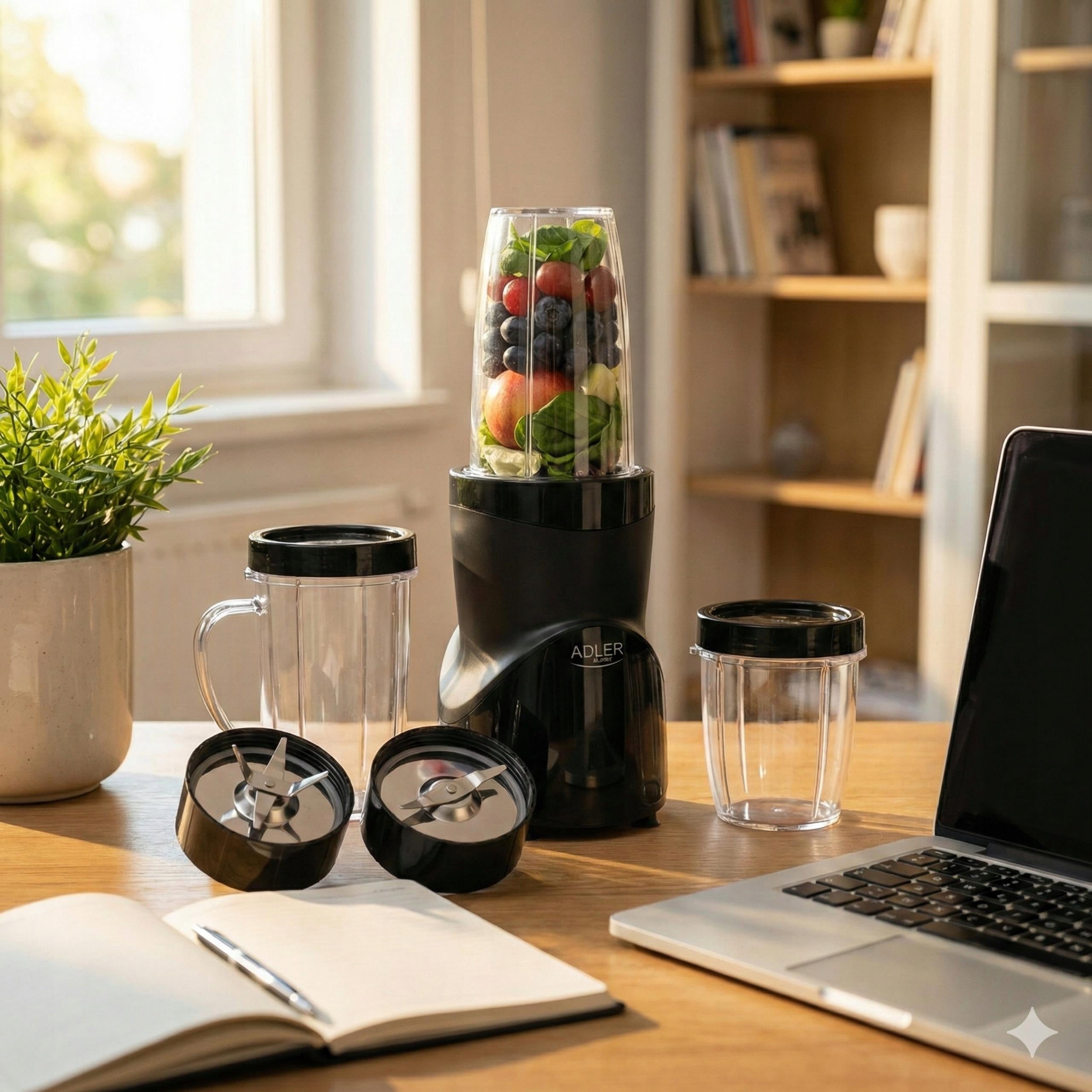 SMOOTHIE CUP BLENDER for cocktails 1200W + 4 bottles cups water bottles Manufacturer code Blender kichowy do smoothie koktajli 4084b