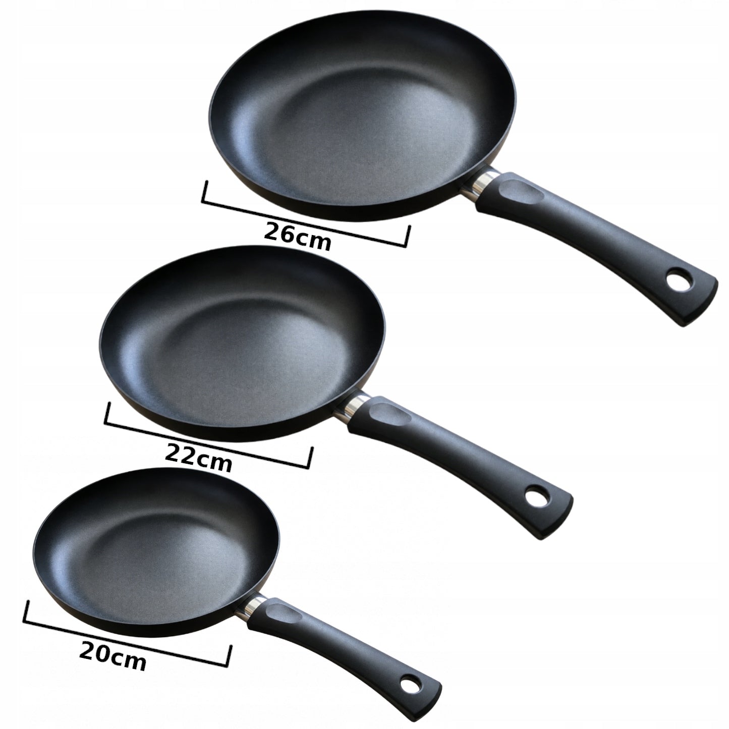 SMUKEE set of aluminium pans 20/22/26 cm Number of items in the set 3