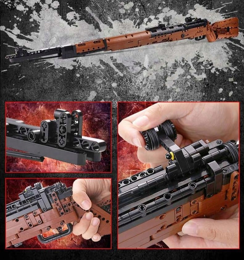 SNIPER RIFLE SET OF BLOCKS MAUSER 98K 1:1 BLOCKS TECHNIC MOULD KING Manufacturer code Siper Rifle 98K klocki