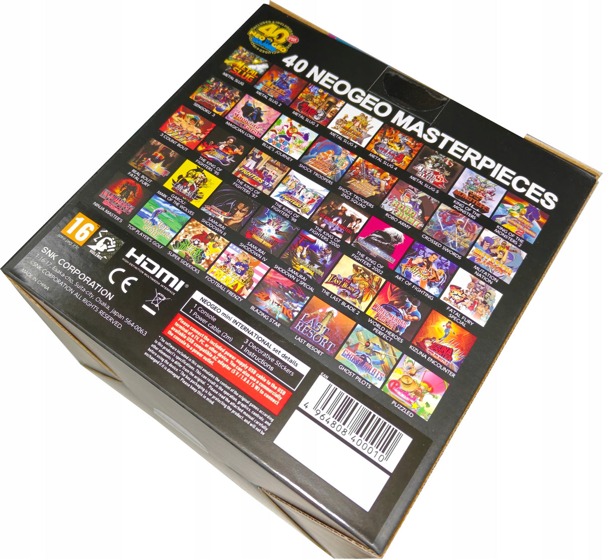SNK NEOGEO MINI INTERNATIONAL / RETRO / CONSOLE / 40 GAMES Manufacturer code JVARETR0143