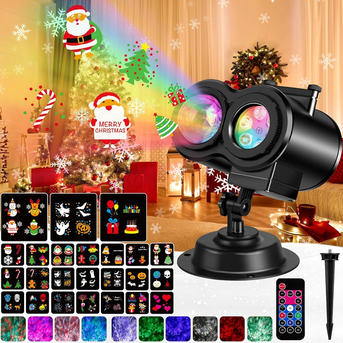 SNOW CHRISTMAS PROJECTOR, WATERPROOF CHRISTMAS LED PROJECTOR