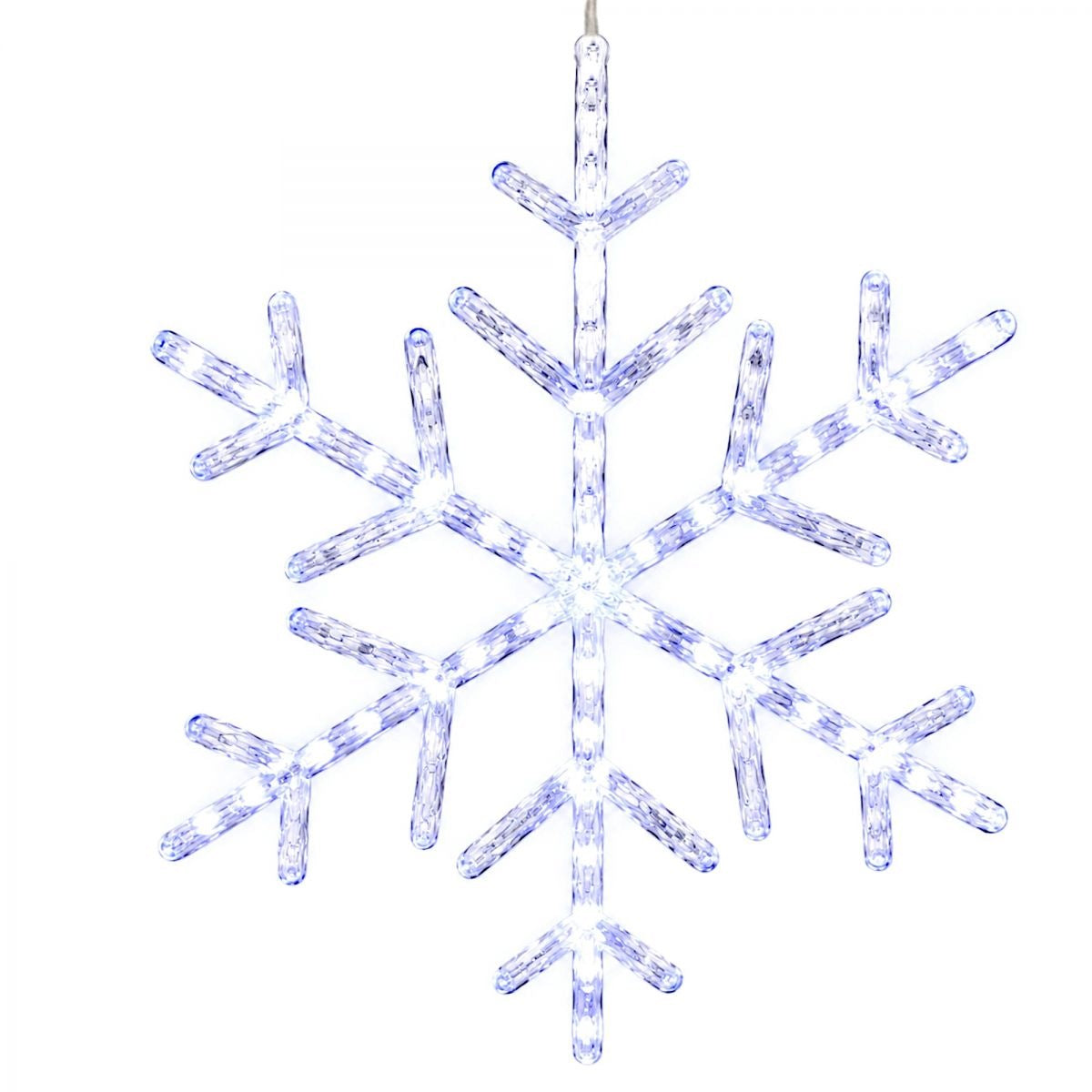 SNOWFLAKE DECORATION HANGING LIGHT ORNAMENT FOR WINDOW 40 LED TIMER Brand no brand