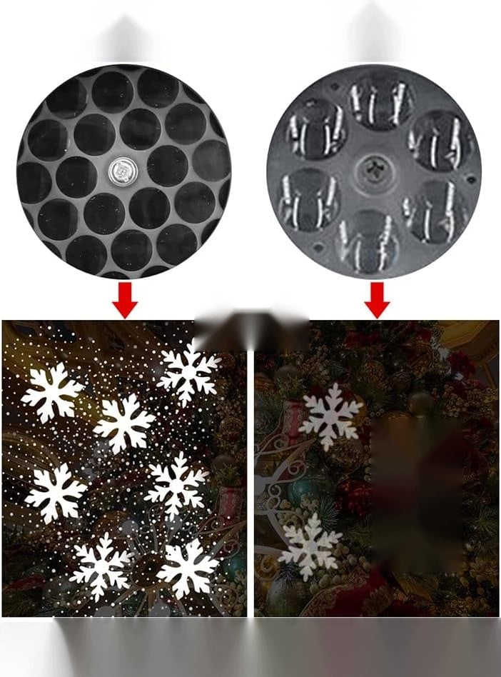 SNOWFLAKE PROJECTOR ROTATION MOVING LIGHT 2 LED CHRISTMAS FILMS Brand no brand