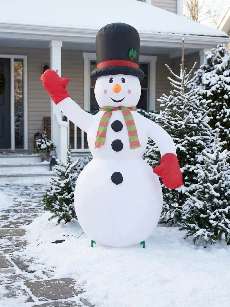 SNOWMAN INFLATABLE PUMPED GLOWING ORNAMENT 180 CM 20 LEDS DECORATION