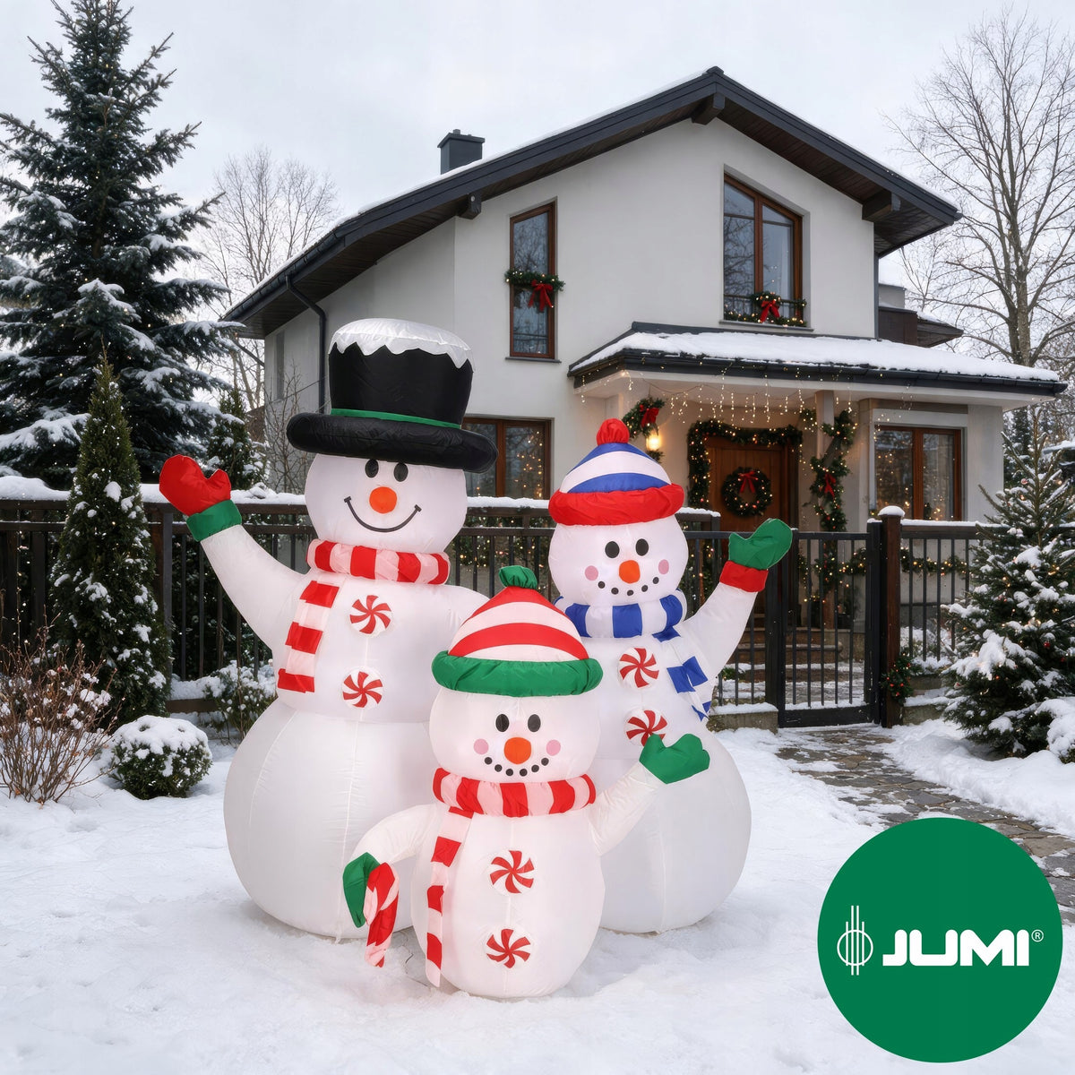 SNOWMAN Inflatable GLOWING LARGE Pumped LED 125cm Blower JUMIhome Manufacturer code E-665484