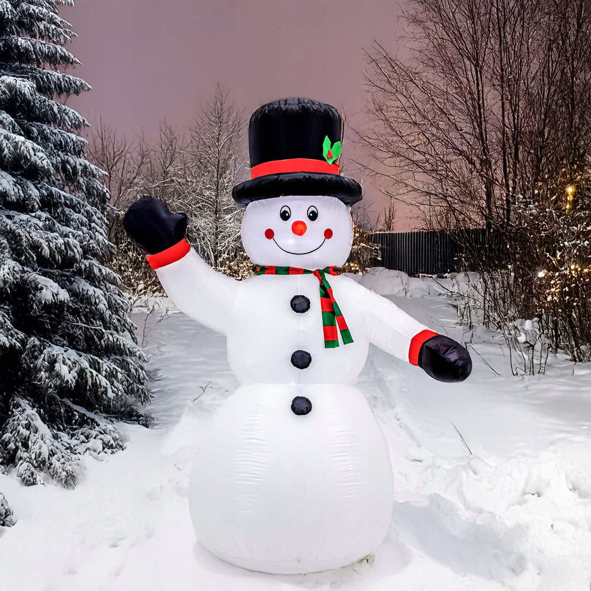 SNOWMAN Inflatable GLOWING LARGE Pumped LED 195cm Blower JUMIhome Manufacturer code E-332447