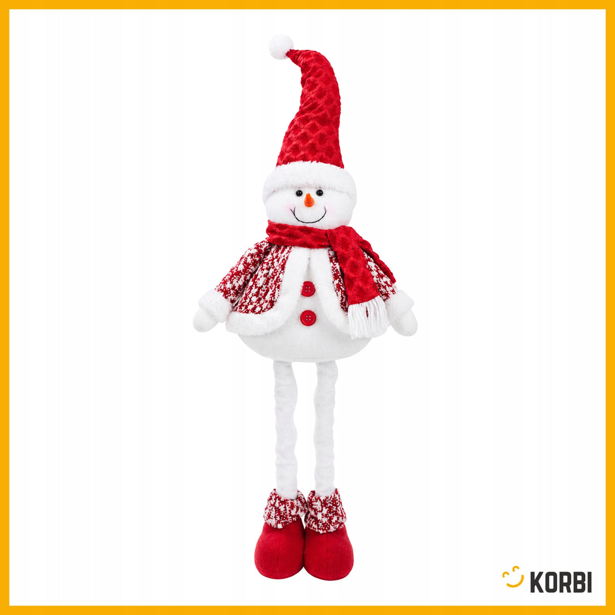 SNOWMAN ON TELESCOPIC LEGS CHRISTMAS GNOME LARGE 60CM WZ6 Packaging status original