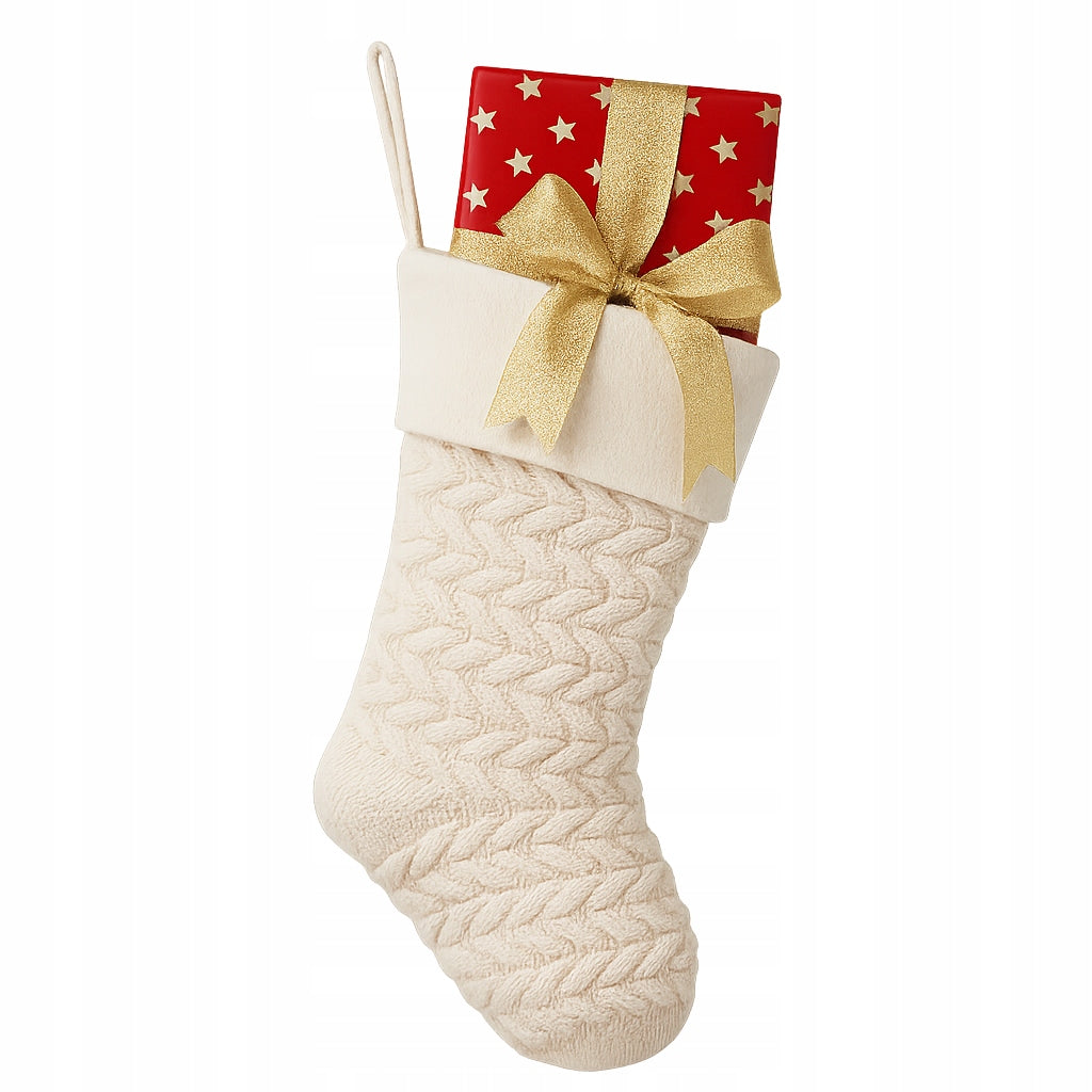 SOCK FOR GIFTS GIFT FIREPLACE SANTA CLAUS DECORATION ELEGANT
