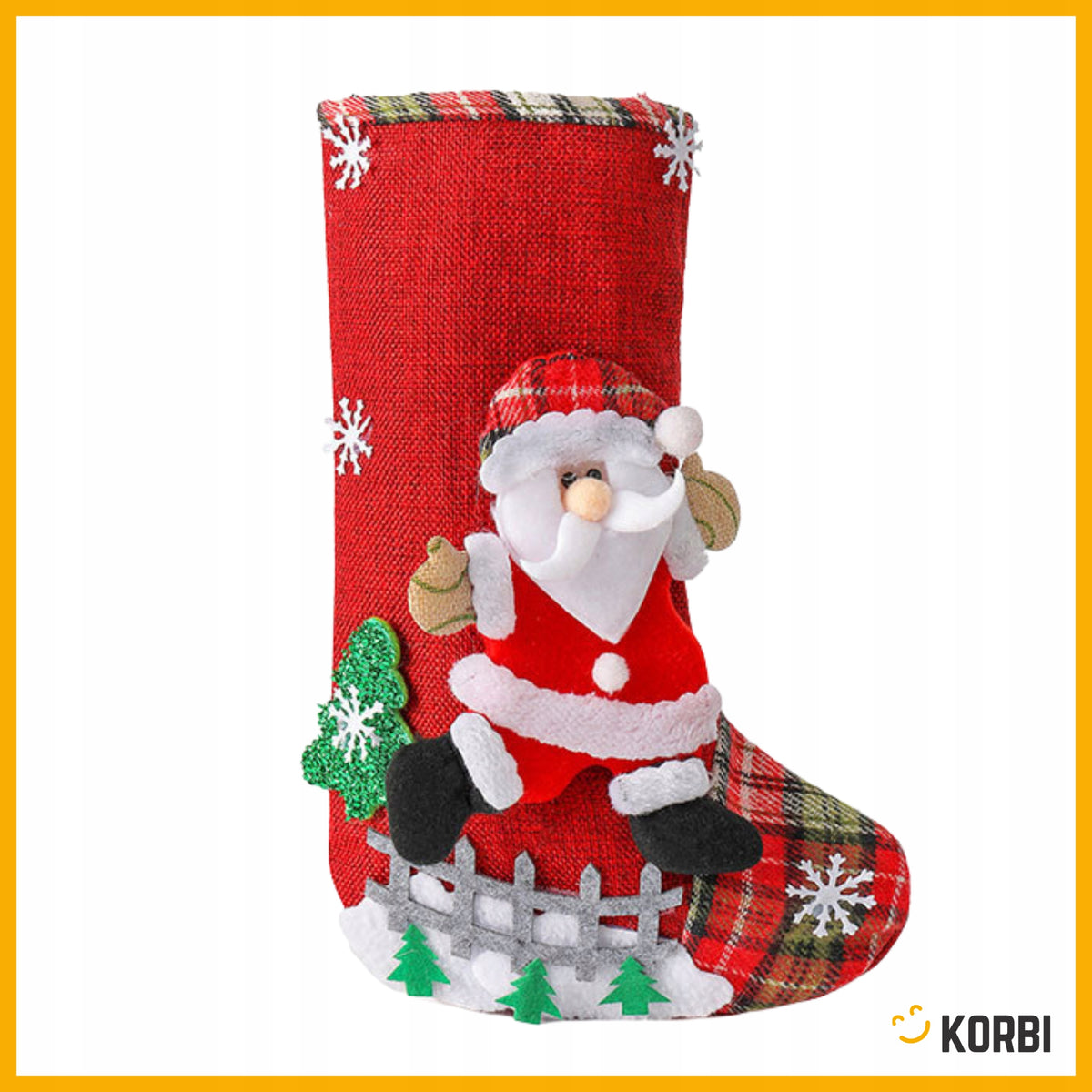 SOCK FOR GIFTS SOCKS ORNAMENT CHRISTMAS GIFT BAG LARGE 4PCS Manufacturer code Korbi SKARPETKI NA PREZENTY ZESTAW 4SZT