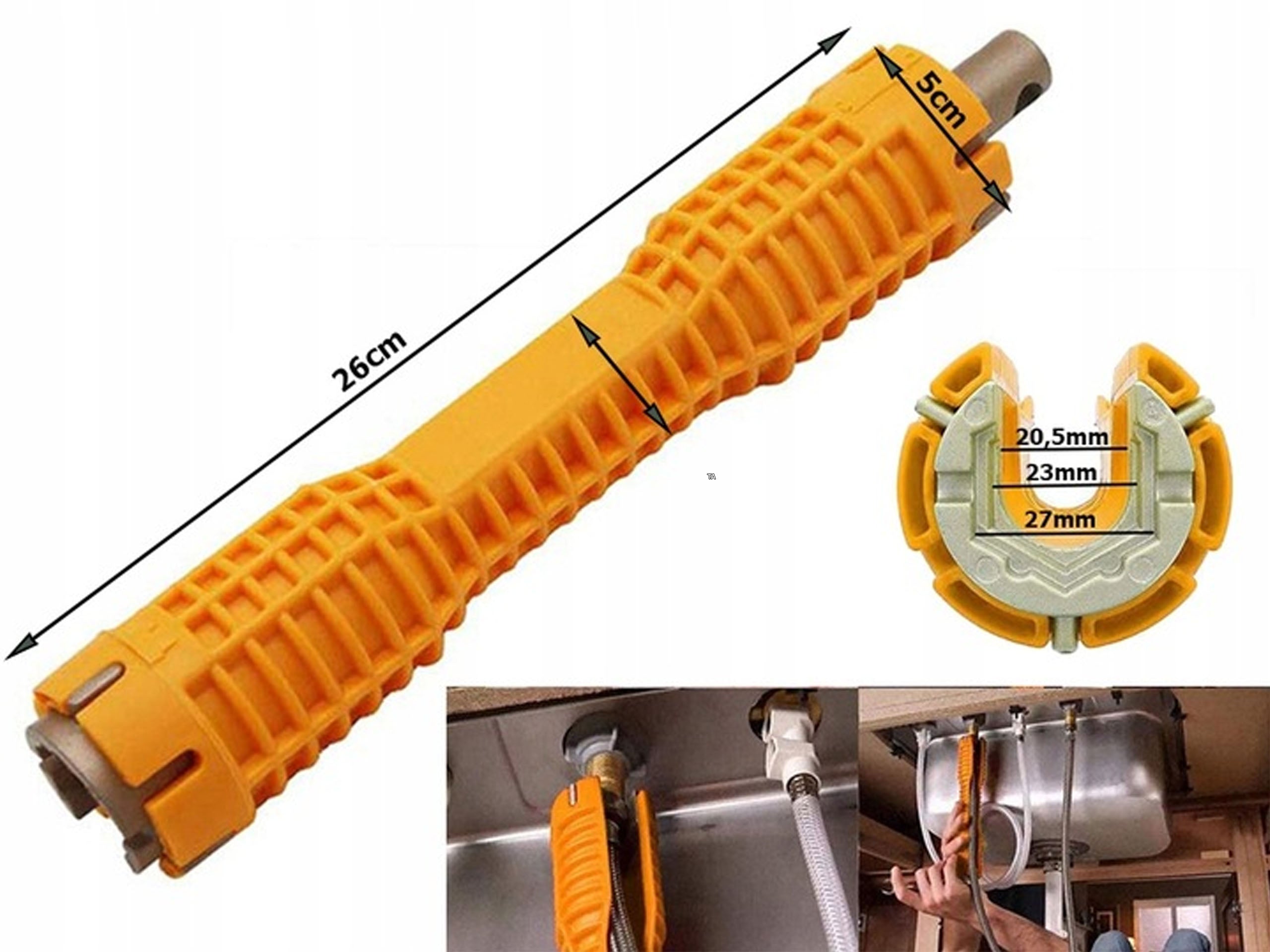 SOCKET WRENCH FOR INSTALLATION OF FAUCET SINKS Product weight with unit packaging 0.35 kg