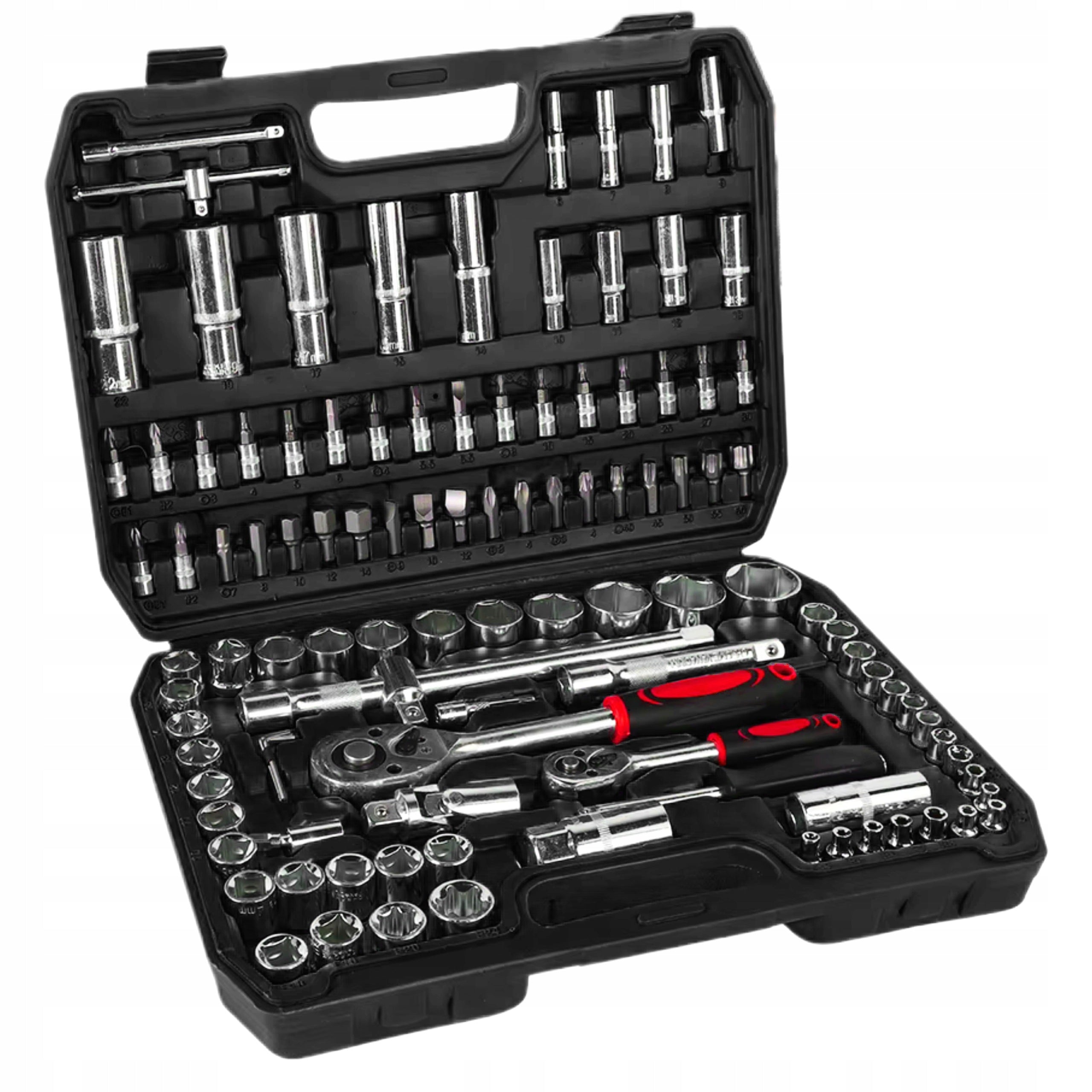 SOCKET WRENCH SET 108 ELEMENTS 1/2" 1/4" BITS TOOL CASE Packaging status original