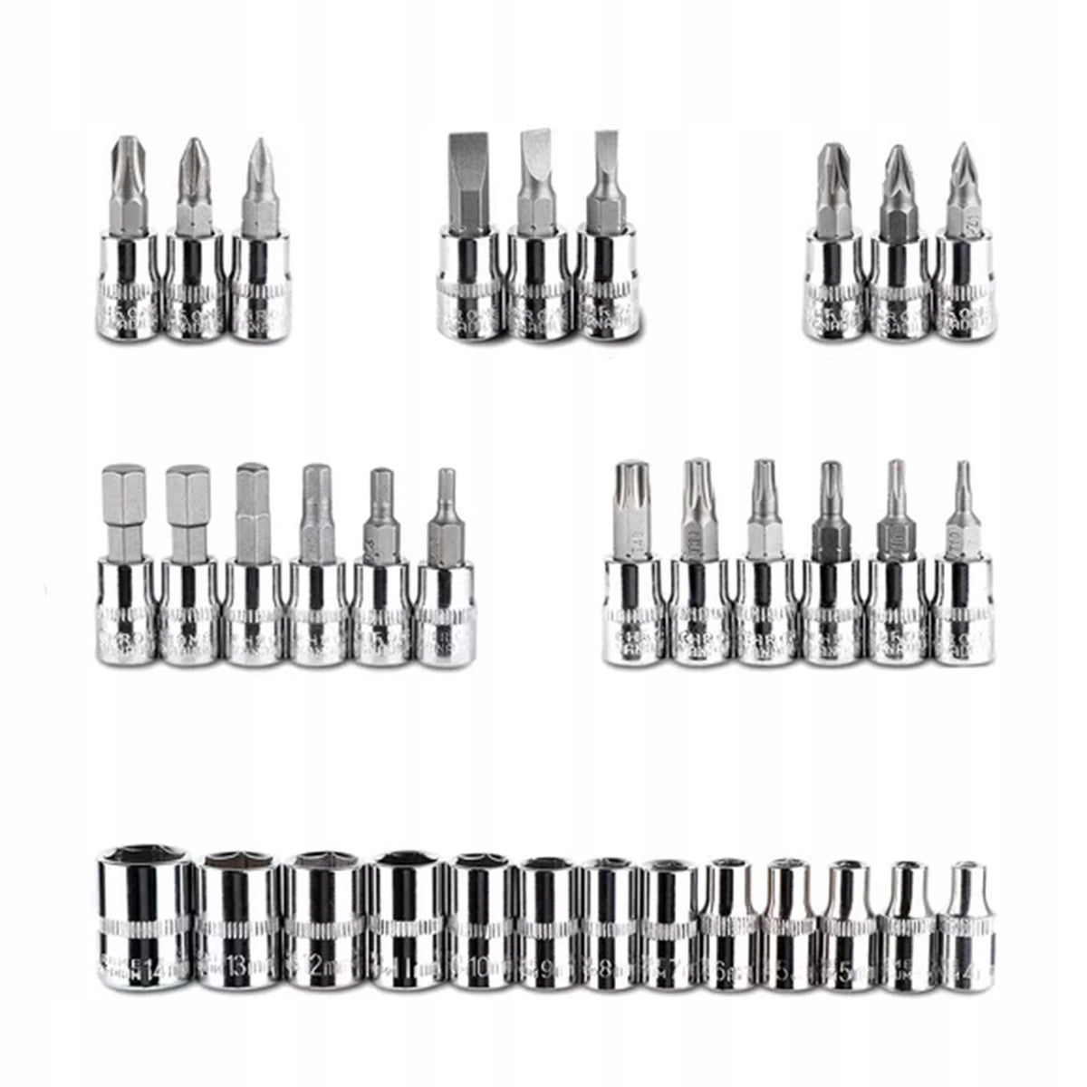 SOCKET WRENCH SET TOOL CASE 1/4 INCH RATCHET CAP Brand no brand