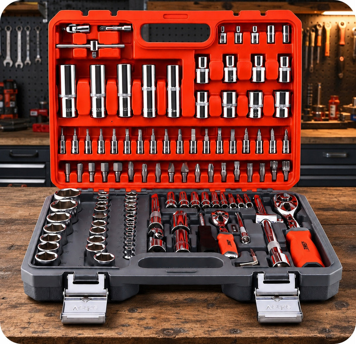 SOCKET WRENCHES 108 TOOL SOCKET WRENCH SET TORX BITS 2RATTLES Packaging status original