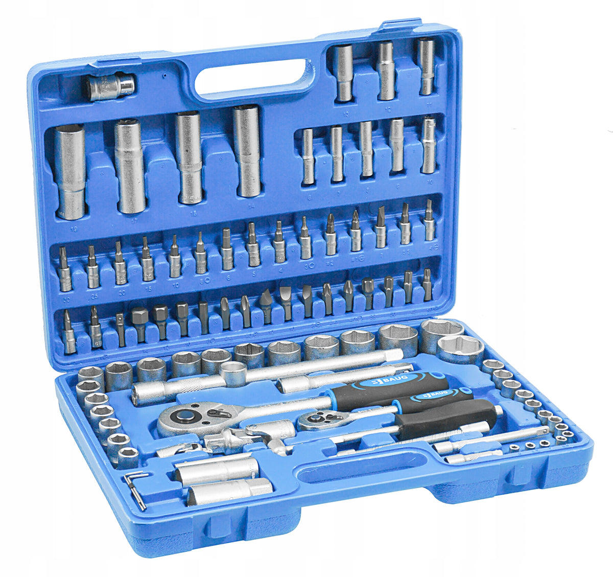 SOCKET WRENCHES 94 SET OF SOCKET WRENCHES TOOLS BITS TORX 2 RATCHETS Manufacturer code B4800
