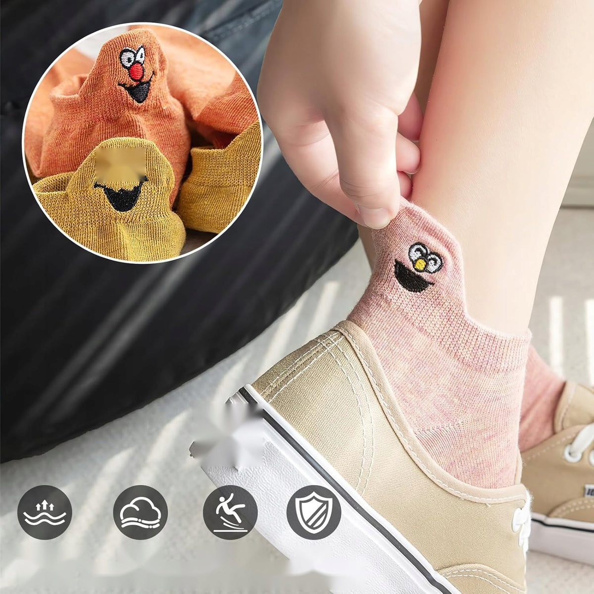 SOCKS 10 PAIRS WOMEN'S COTTON COLORFUL DESIGNS FUN CUDDLY Manufacturer code 5908107009450