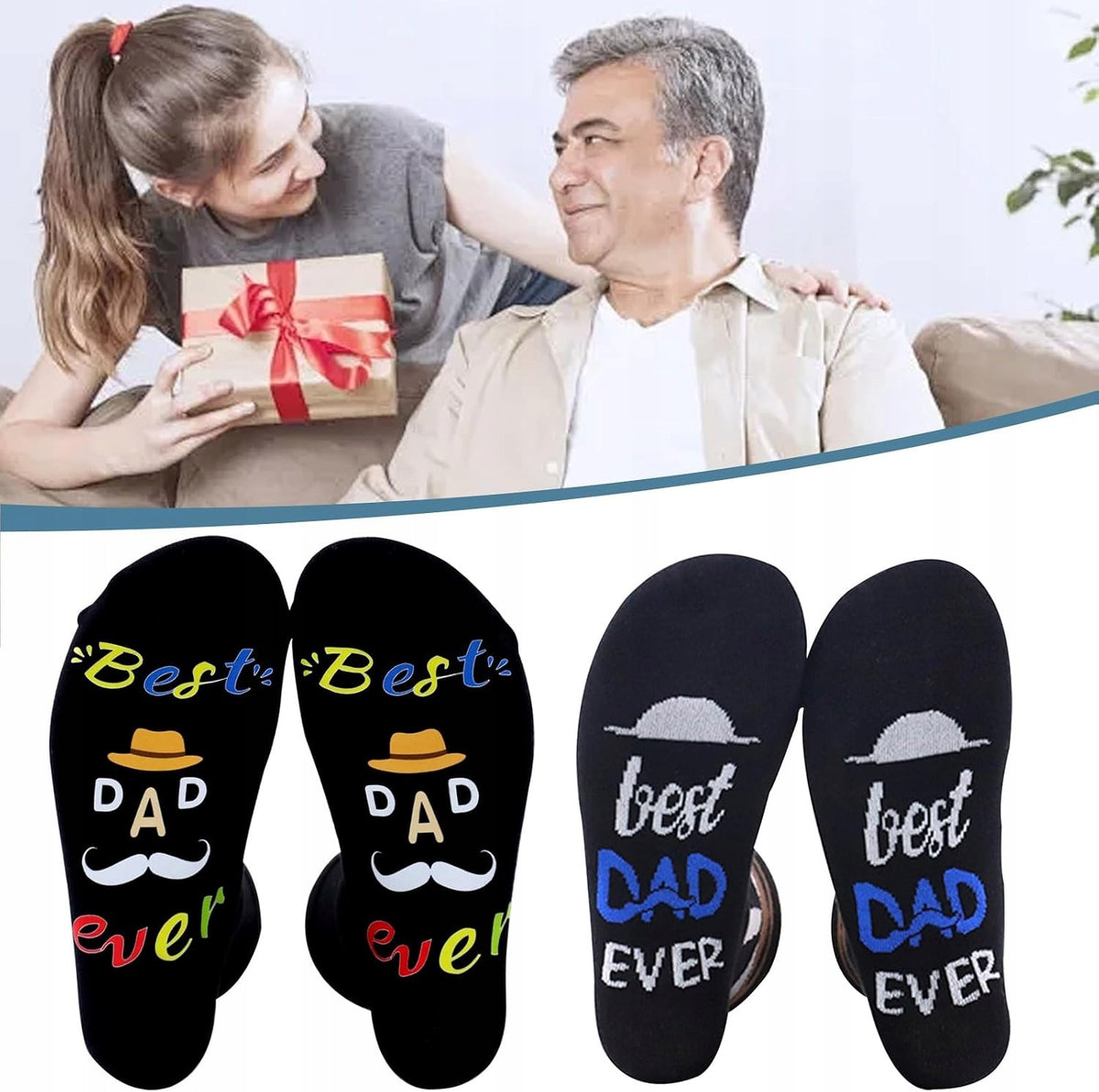 SOCKS 2 PAIRS BLACK HUMOROUS FUNNY GIFT MEN HIGH Brand no brand