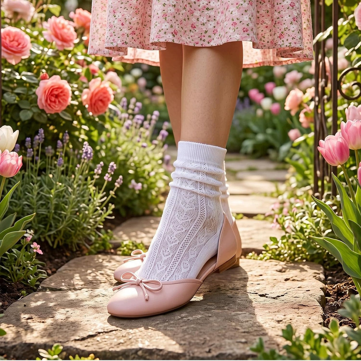 SOCKS 3 PAIRS WHITE COTTON LACE WOMEN WITH FRILLS SOFT Manufacturer code 5908140569010