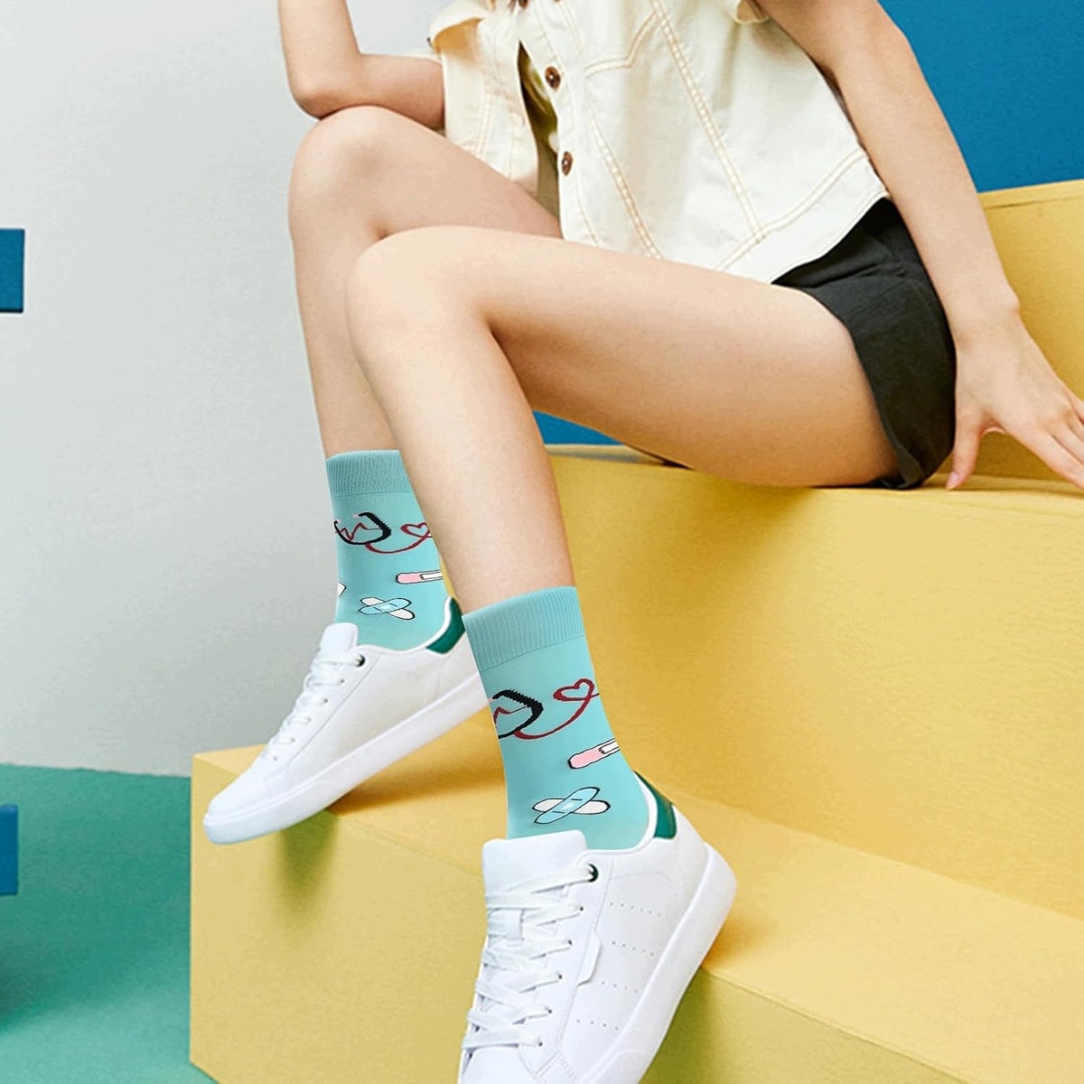 SOCKS 39-42 COTTON COLORFUL PATTERNS FUN LIFE UNISEX Manufacturer code 5908182603024