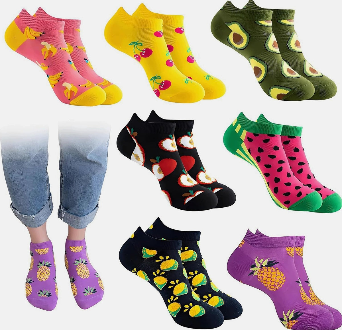 SOCKS 39-42EU COTTON WOMEN'S COLORFUL SET MULTIPACK THICK