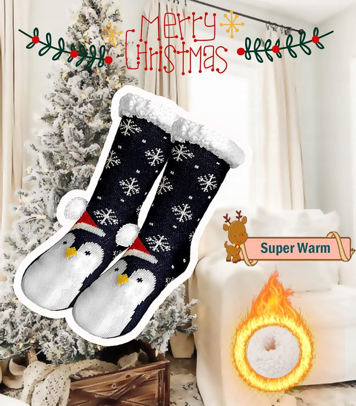 SOCKS 39 EU WOMEN'S WARM FLUFFY NON-SLIP SOFT WINTER THICK Manufacturer code 5908182541944
