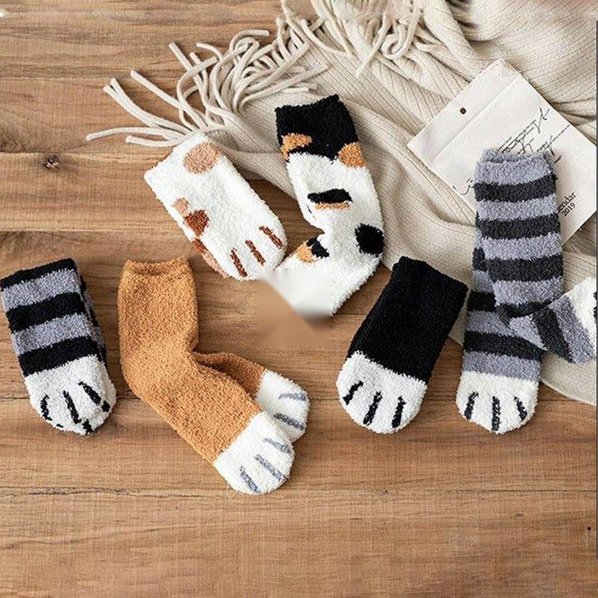 SOCKS 6 PAIRS FLUFFY WOMAN WARM SOFT WOMEN'S FLEECE GIFT Brand no brand