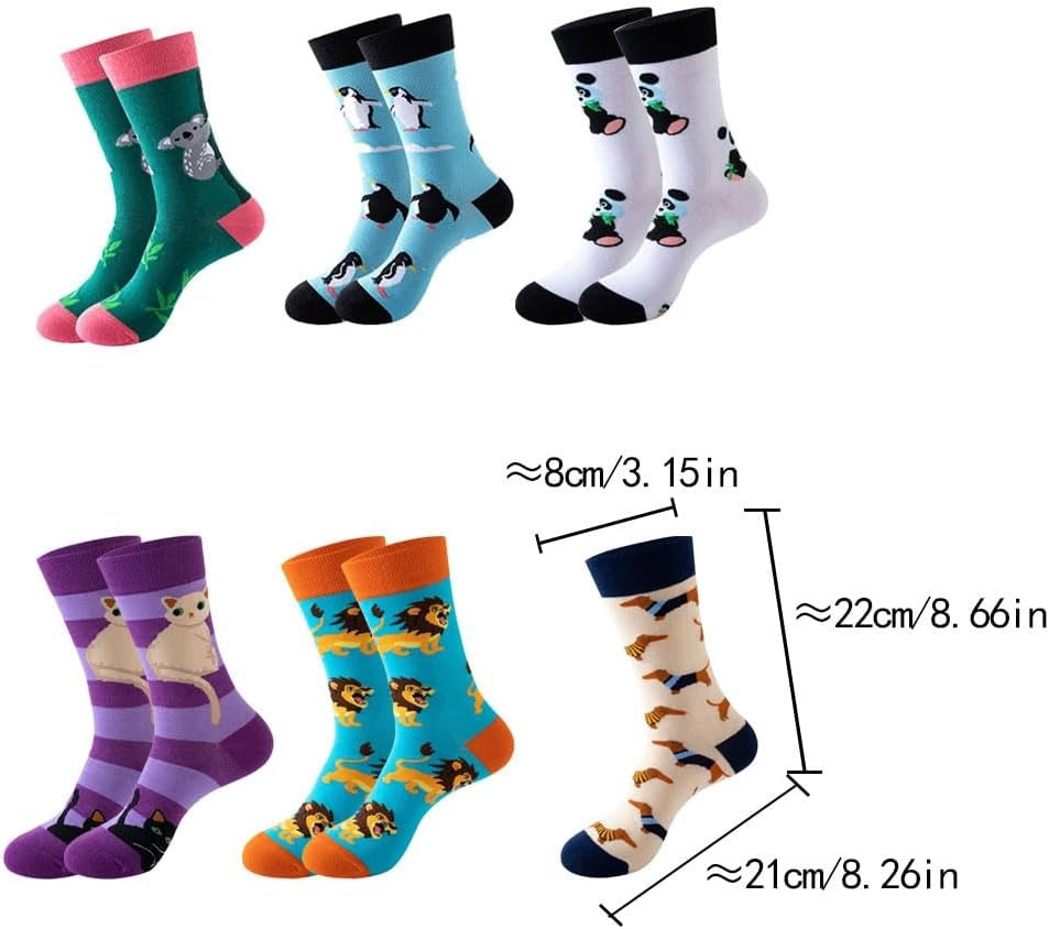 SOCKS 6 PAIRS MULTICOLOR FUN COTTON SMOOTH PATTERNS SOFT Brand no brand