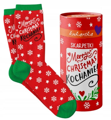 SOCKS GIFT FOR SANTA CLAUS CHRISTMAS IN A TUBE