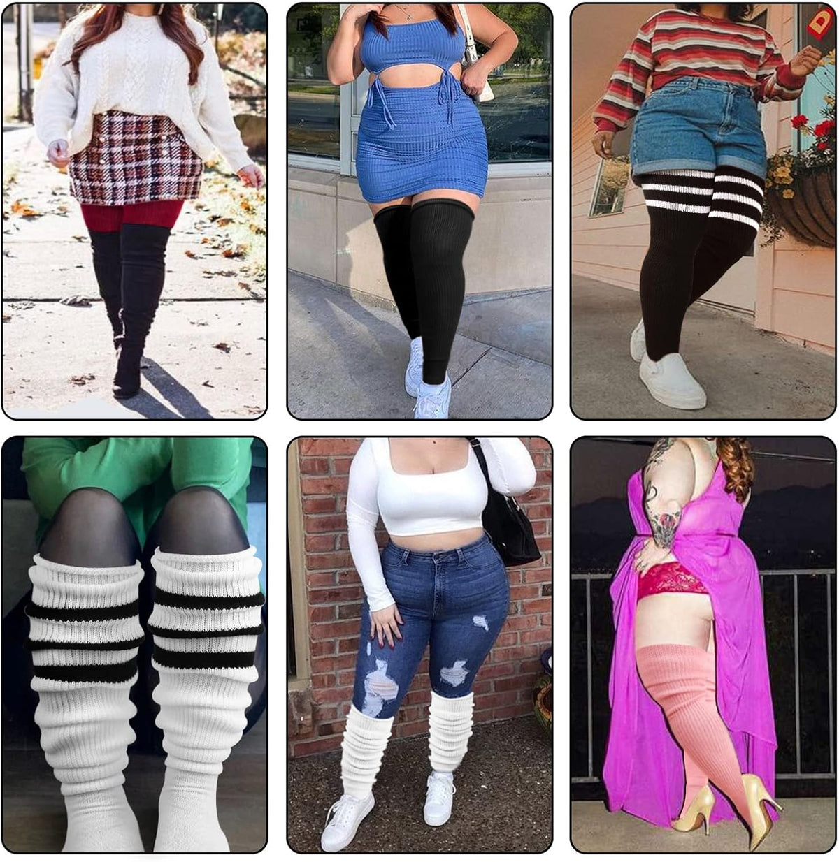 SOCKS KNEE SOCKS WOMEN STOCKINGS LONG STRIPES THICK WARM PATTERNS Manufacturer code 5908140490147