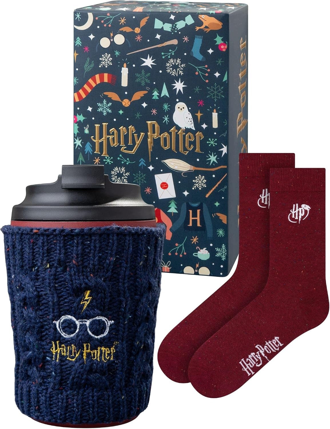 SOCKS MUG GIFT SET COTTON ELASTANE STYLISH CHRISTMAS