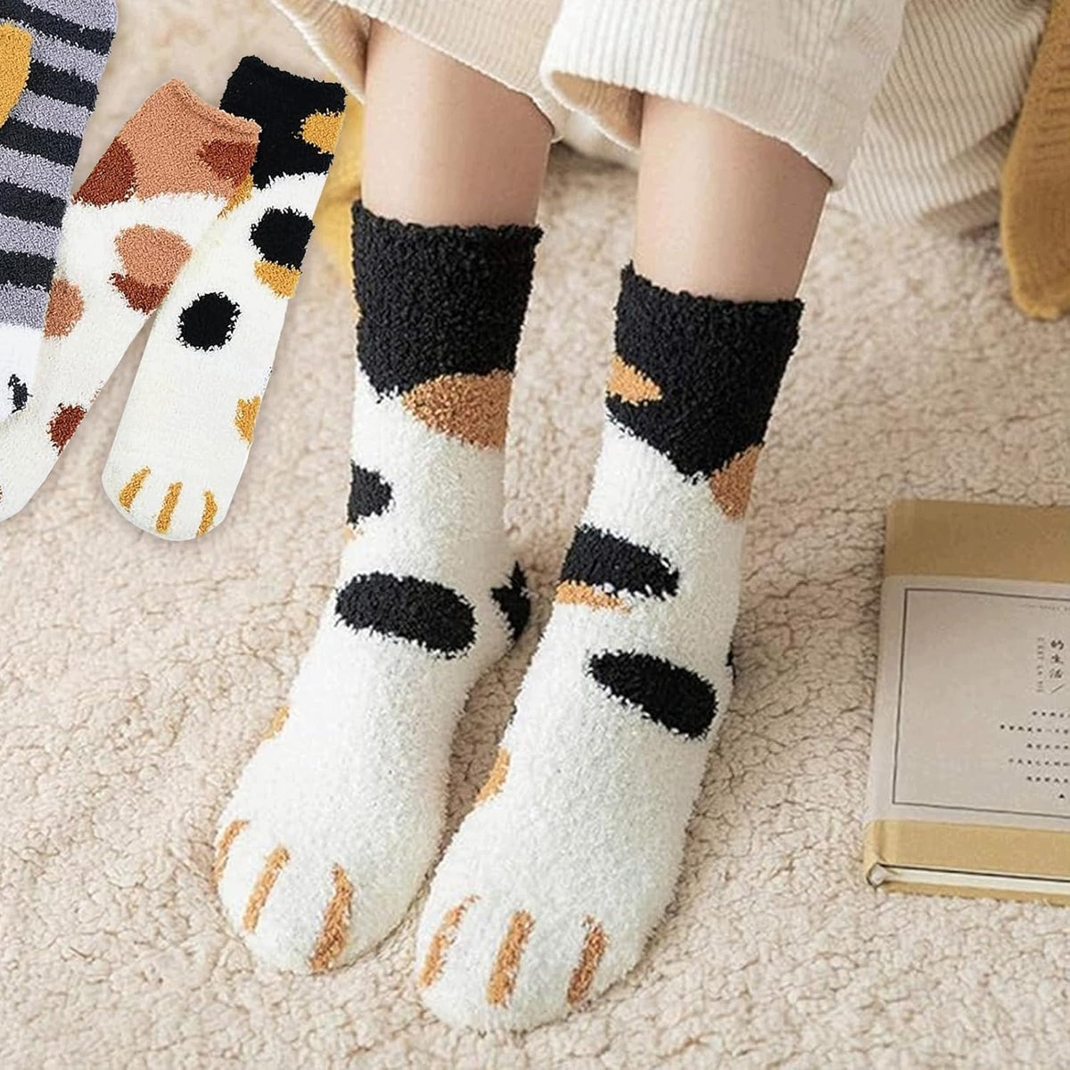SOCKS POSITIVE COTTON SOFT FUNNY CAT SET OF 6 PAIRS Manufacturer code 5908107160793