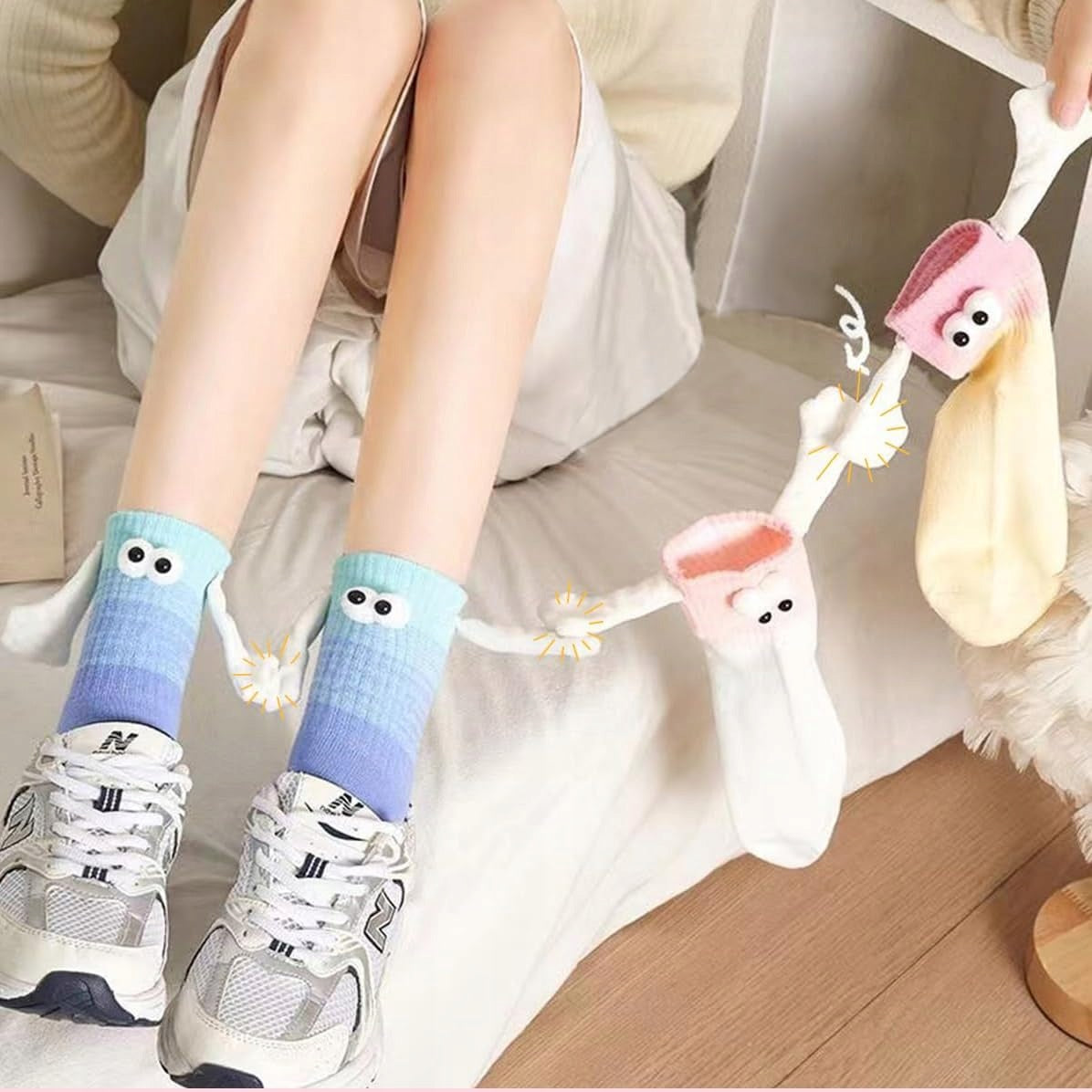 SOCKS POSITIVE MAGNETIC FRIENDSHIP FUN COTTON CARTOON 4 Brand no brand