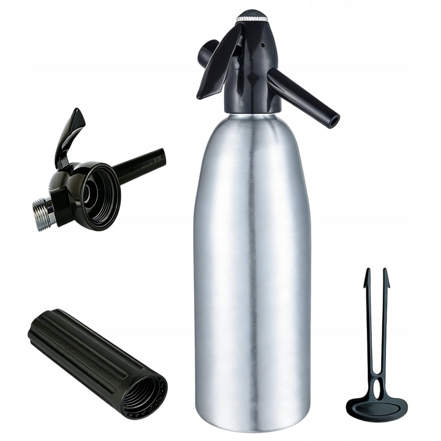 SODA SPARKLING WATER SATURATOR SIPHON silver