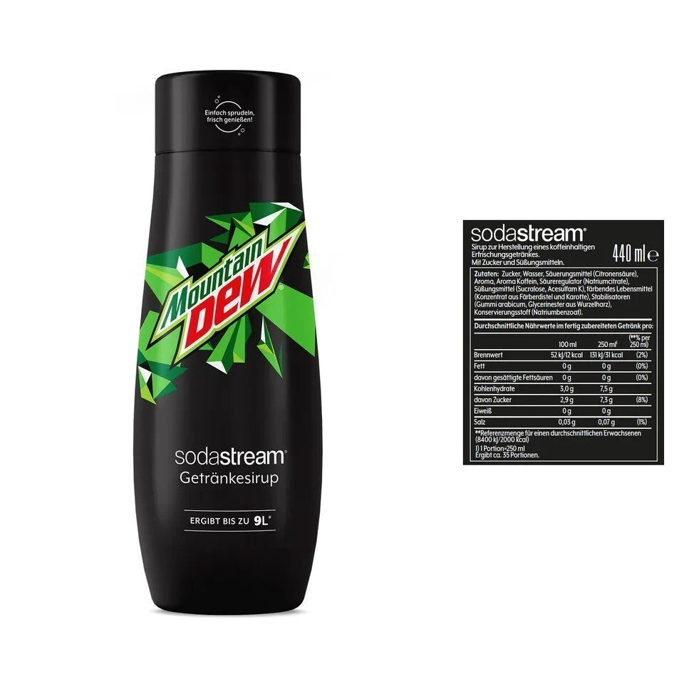 SODASTREAM Mountain Dew Diet saturator syrup set 3 pcs x 440 ml EAN (GTIN) 5904121136264