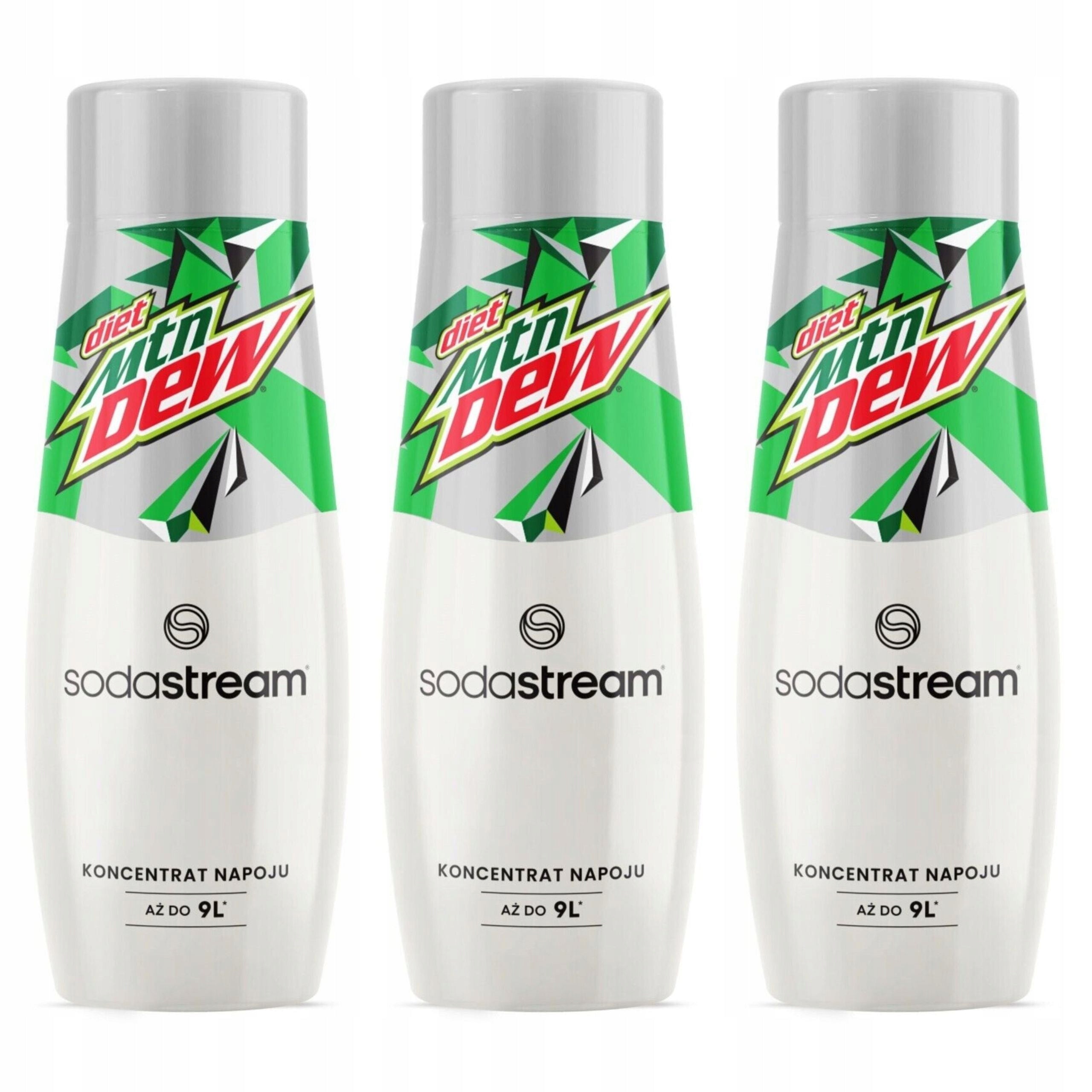 SODASTREAM Mountain Dew Diet saturator syrup set 3 pcs x 440 ml