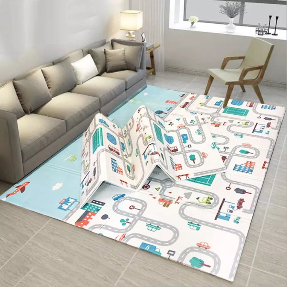 SOFT FOAM MAT DOUBLE SIDED EDUCATIONAL XPE 180x200 ROAD LONDON BACKING Batteries included no