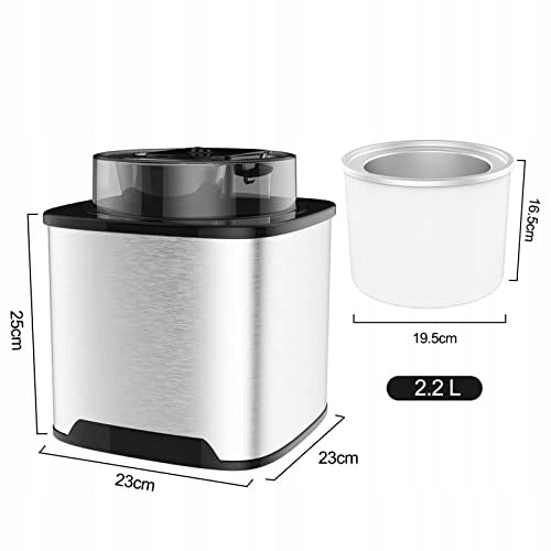 SOFT ICE CREAM MACHINE 2L STAINLESS STEEL FOR FAMILY STEEL SET Packaging status original