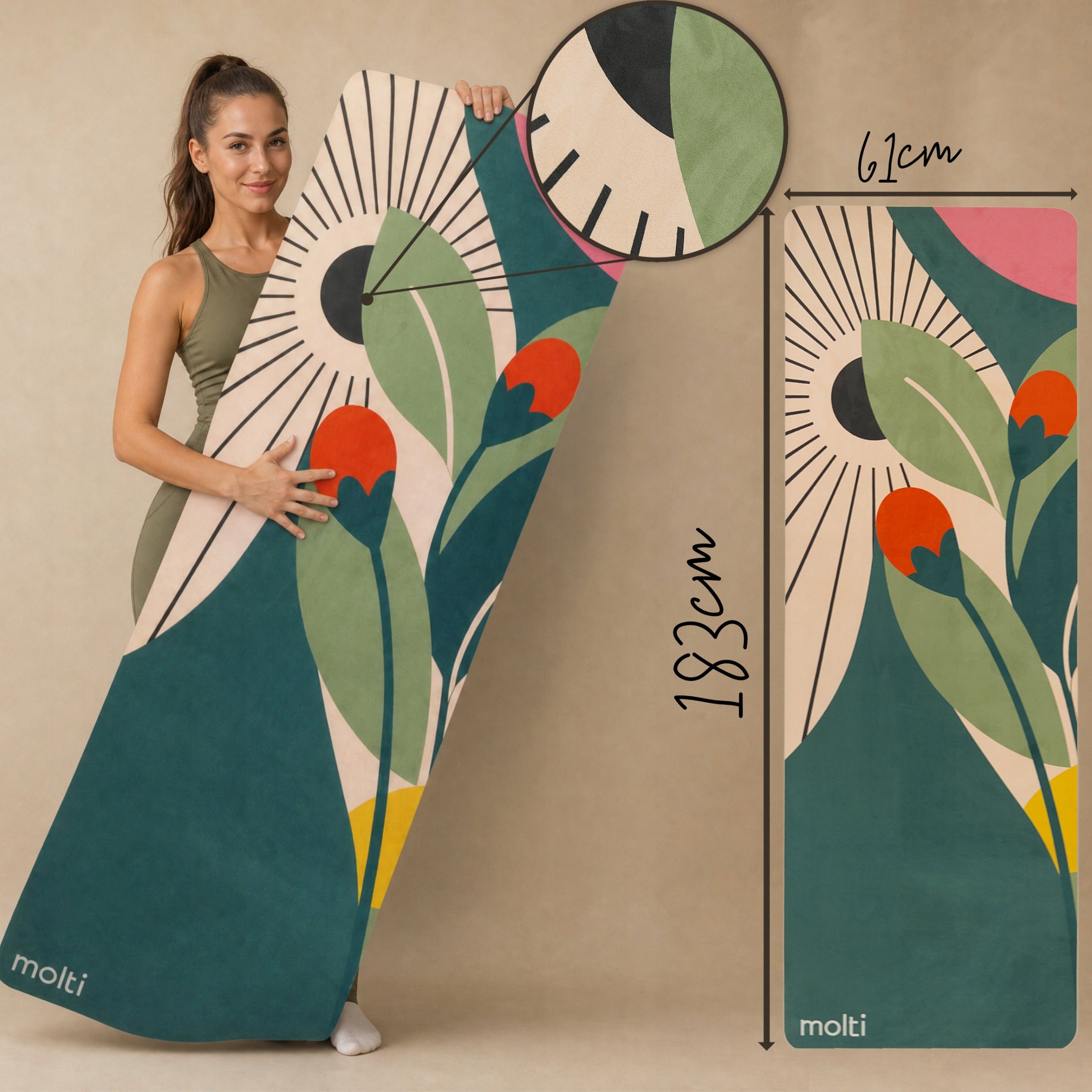 SOFT NON-SLIP Fitness MAT for 6mm Training Yoga Exercise + HANDLE Manufacturer code 5903853903687