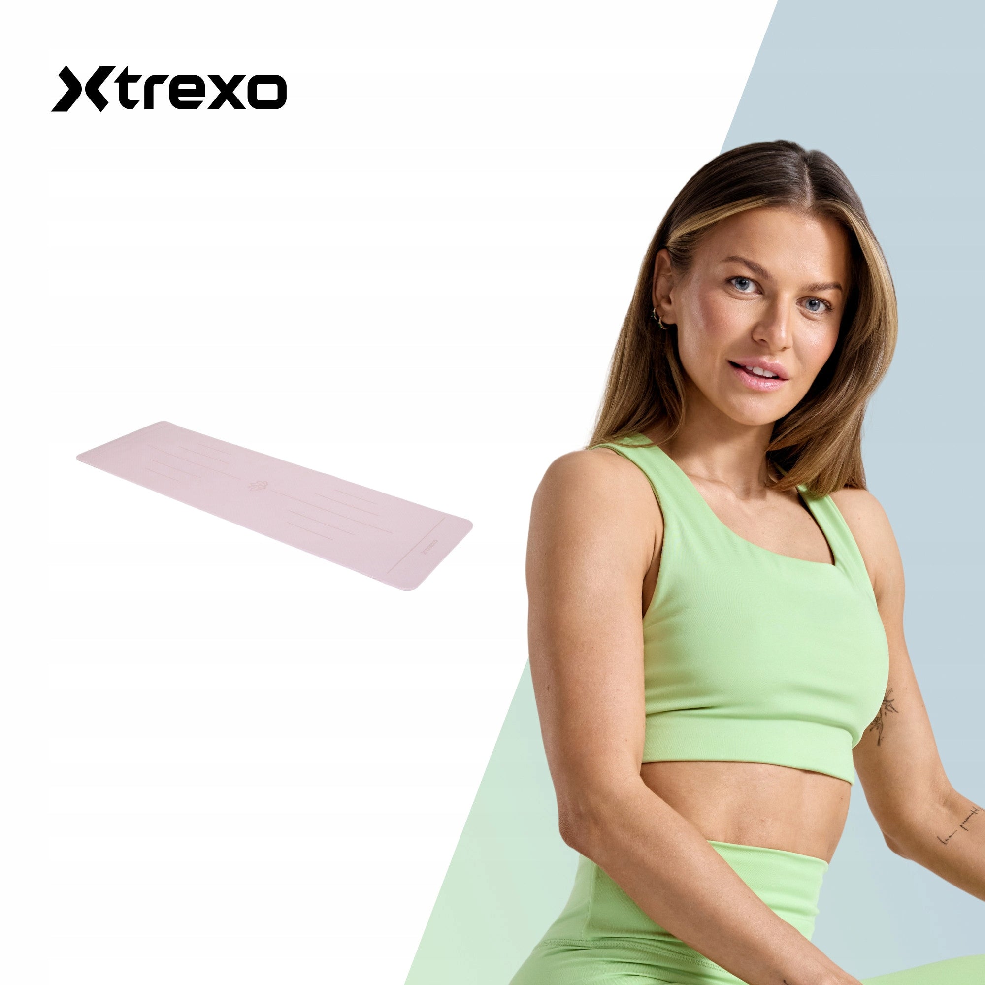 SOFT NON-SLIP fitness mat for yoga exercises XTREXO training 10mm Manufacturer code TXO-B4Z002-VT