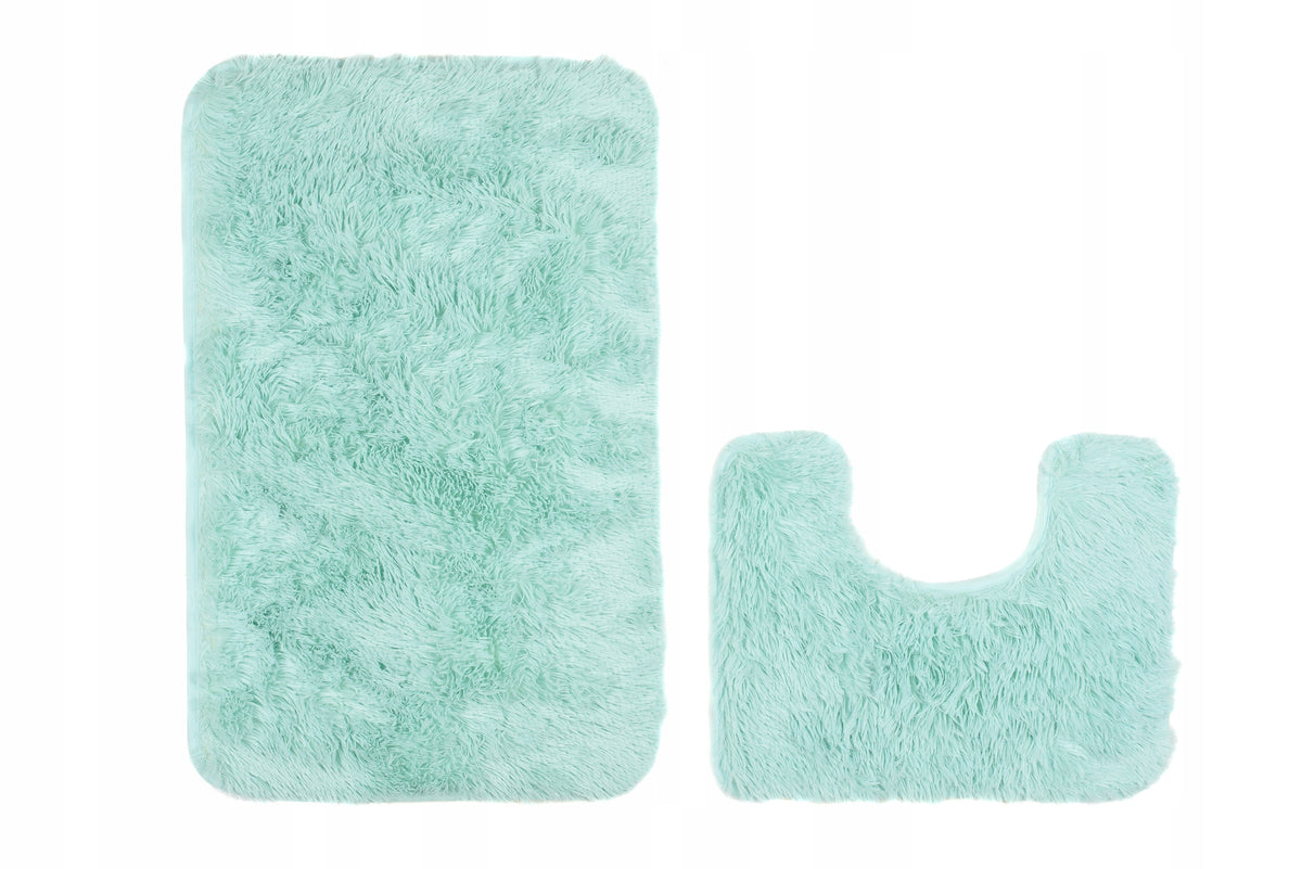 SOFT PLUSH 2-PIECE BATHROOM MAT v17 Manufacturer code SILK MR-104 2PC MINT