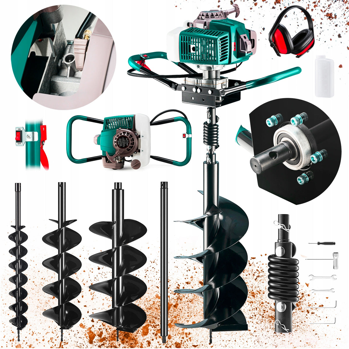 SOIL DRILLING RIG COMBUSTION DRILL BIT FOR GROUND 3 DRILL EXTENSION