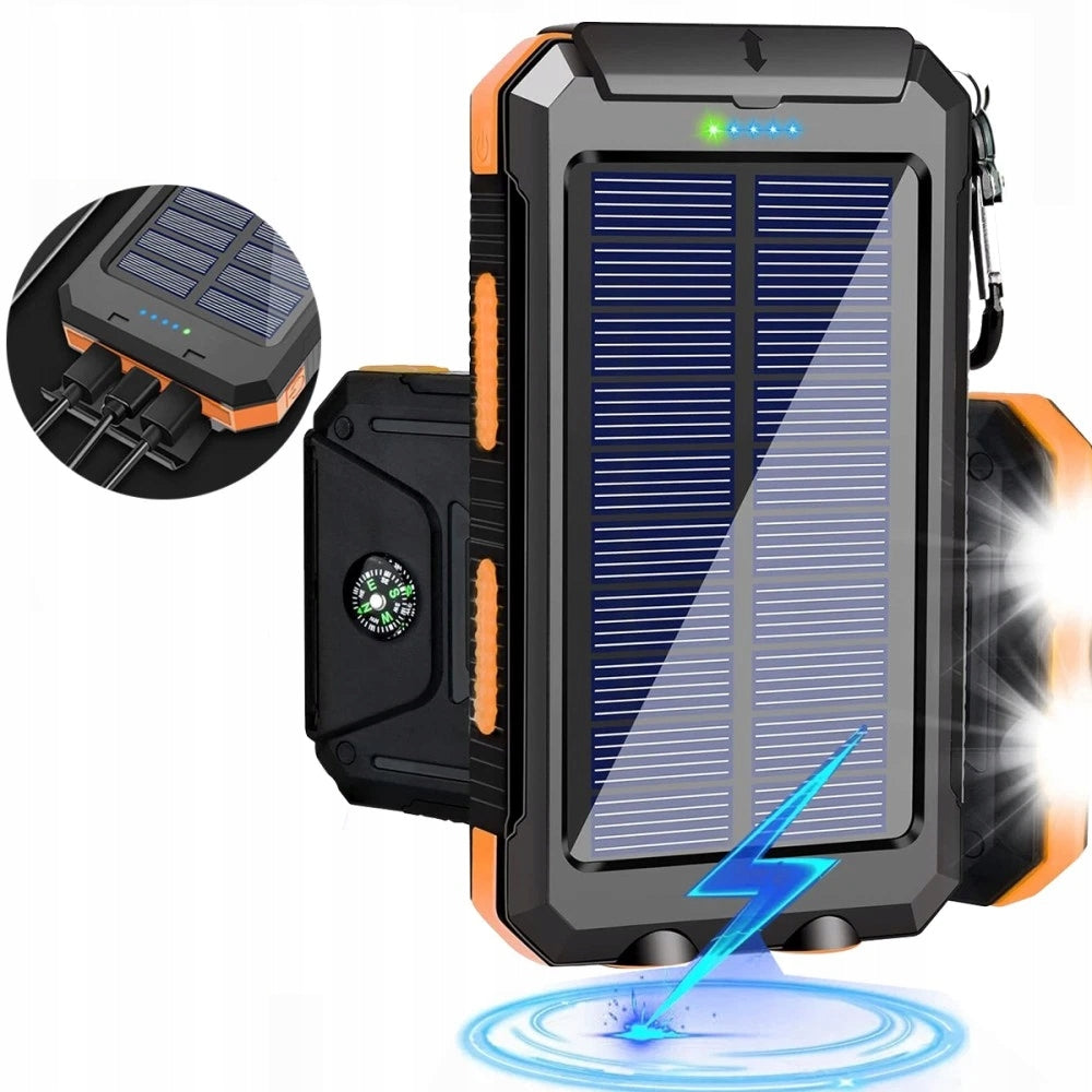 SOLAR CHARGER 26800MAH 55W FAST CHARGING 2 LED LAMPS Battery capacity 26800 mAh
