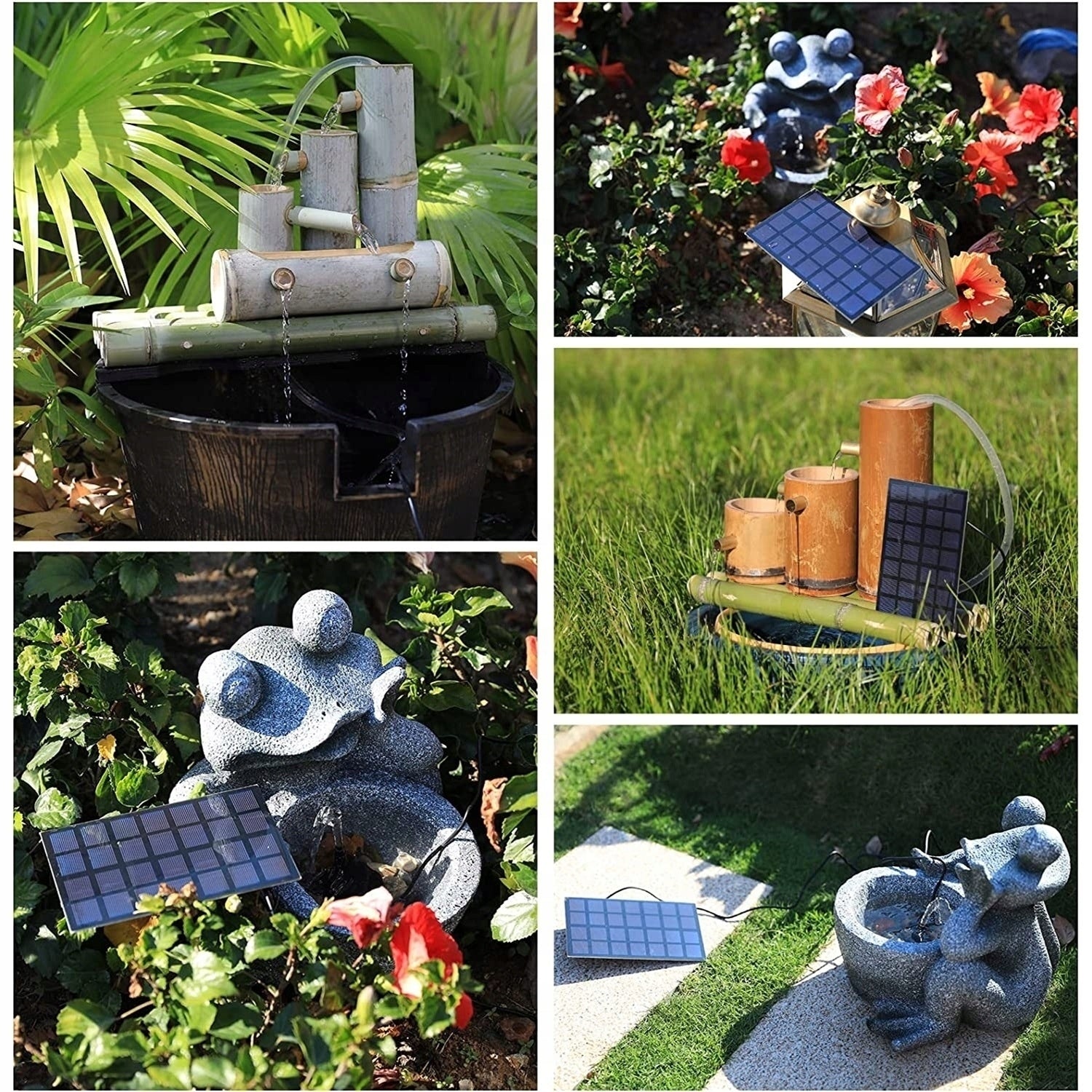 SOLAR FOUNTAIN GARDEN PUMP WITH SOLAR PANEL 8 NOZZLES190L/H Manufacturer no brand
